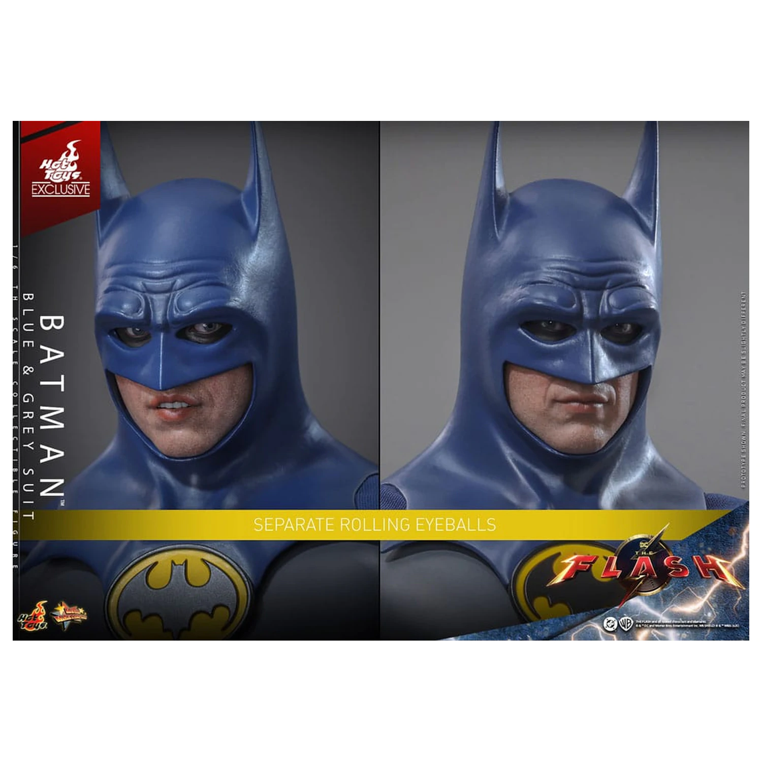 The Flash Movie Masterpiece Akcijska figura 1/6 Batman (Blue & Grey Suit) Limited Edition 30 cm fotografija izdelka
