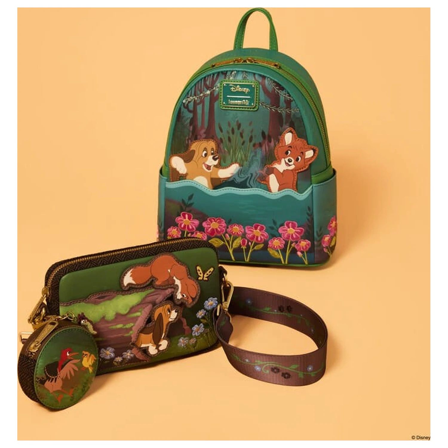 The Fox and the Hound by Loungefly Canvas Tote Bag Tod & Vixey fotografija izdelka