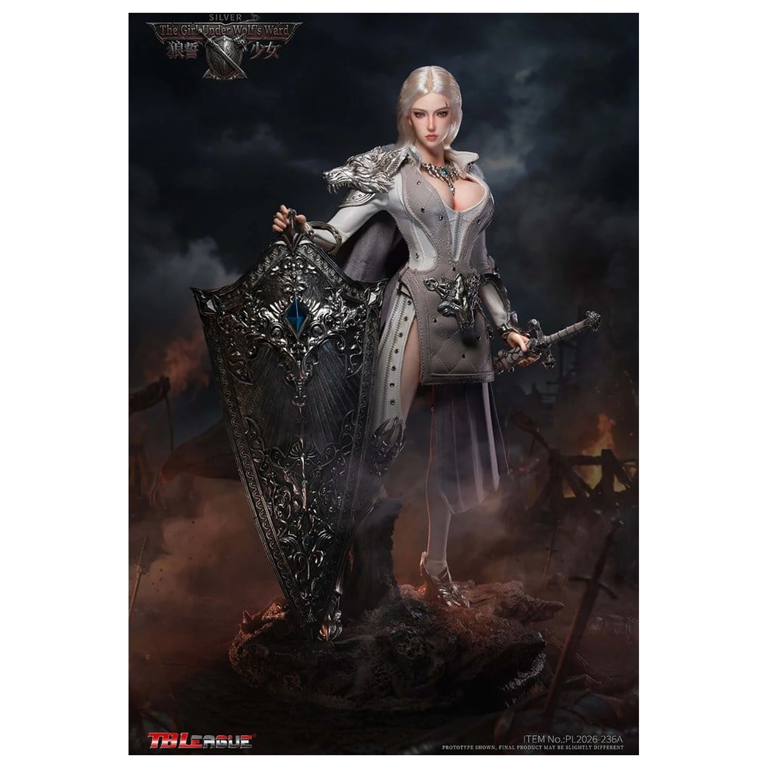 The Girl Under Wolf's Ward Action Figura 1/6 Alina (Silver) 30 cm fotografija izdelka