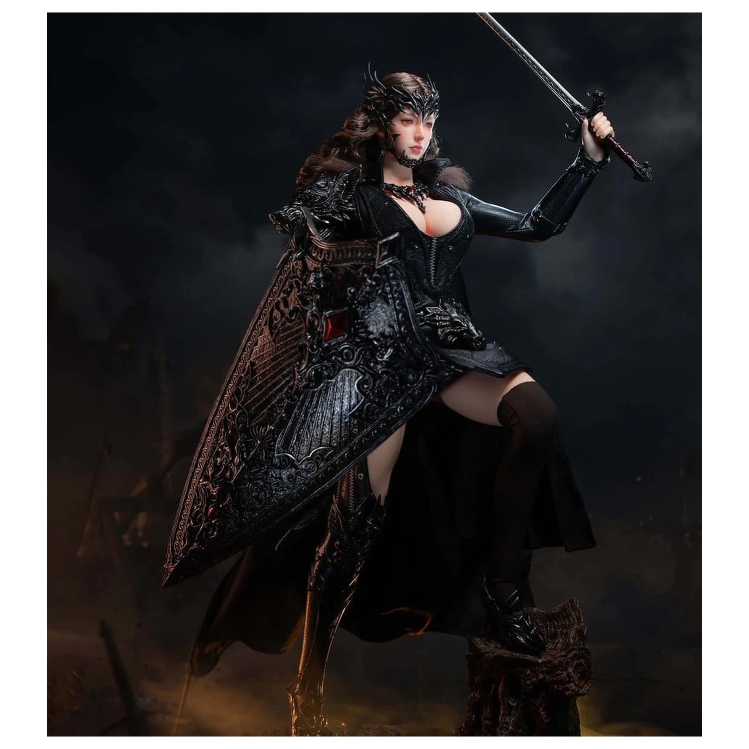 The Girl Under Wolf's Ward Action Figure 1/6 Eleanor (Črna) 30 cm fotografija izdelka