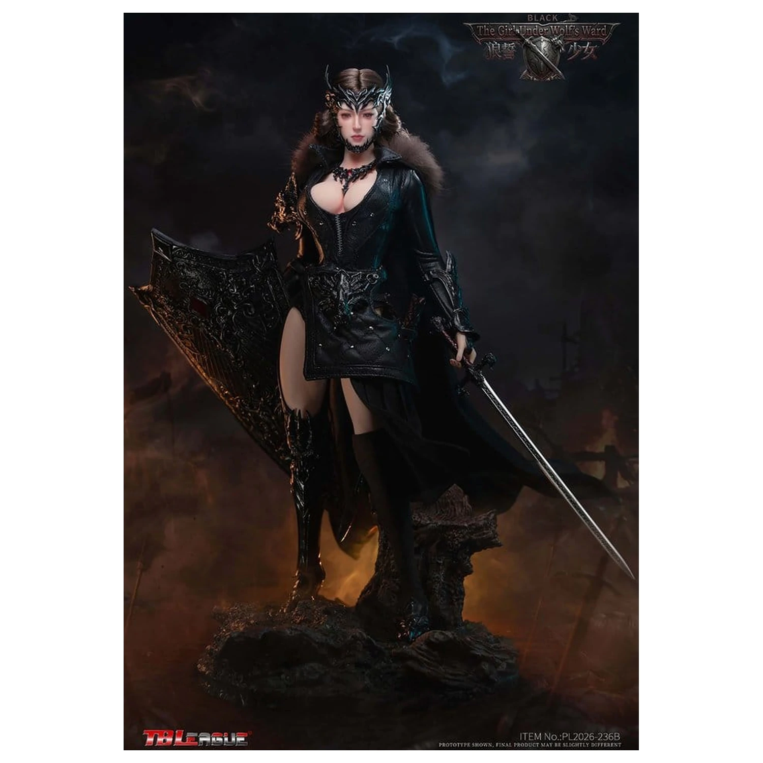 The Girl Under Wolf's Ward Action Figure 1/6 Eleanor (Črna) 30 cm fotografija izdelka