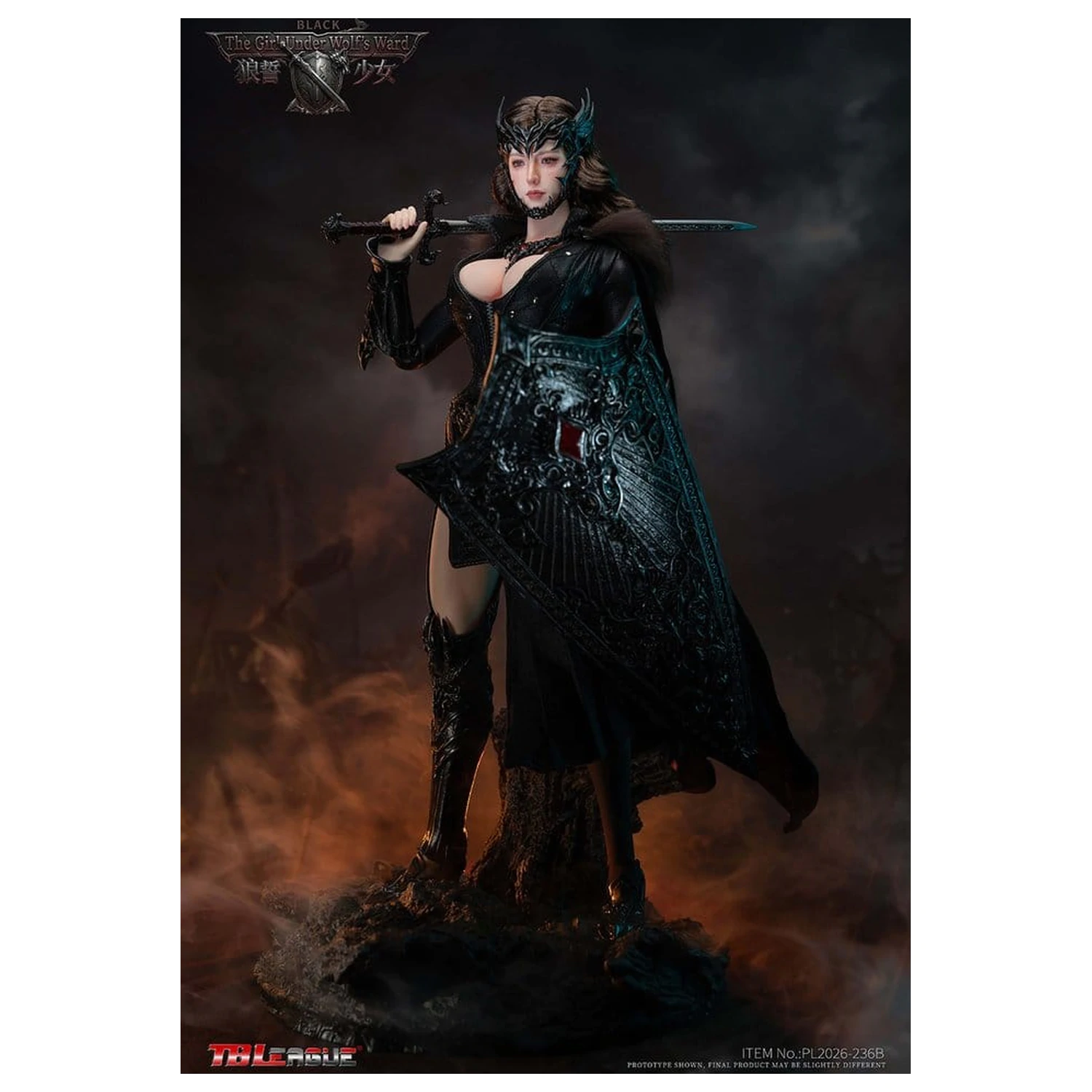 The Girl Under Wolf's Ward Action Figure 1/6 Eleanor (Črna) 30 cm fotografija izdelka
