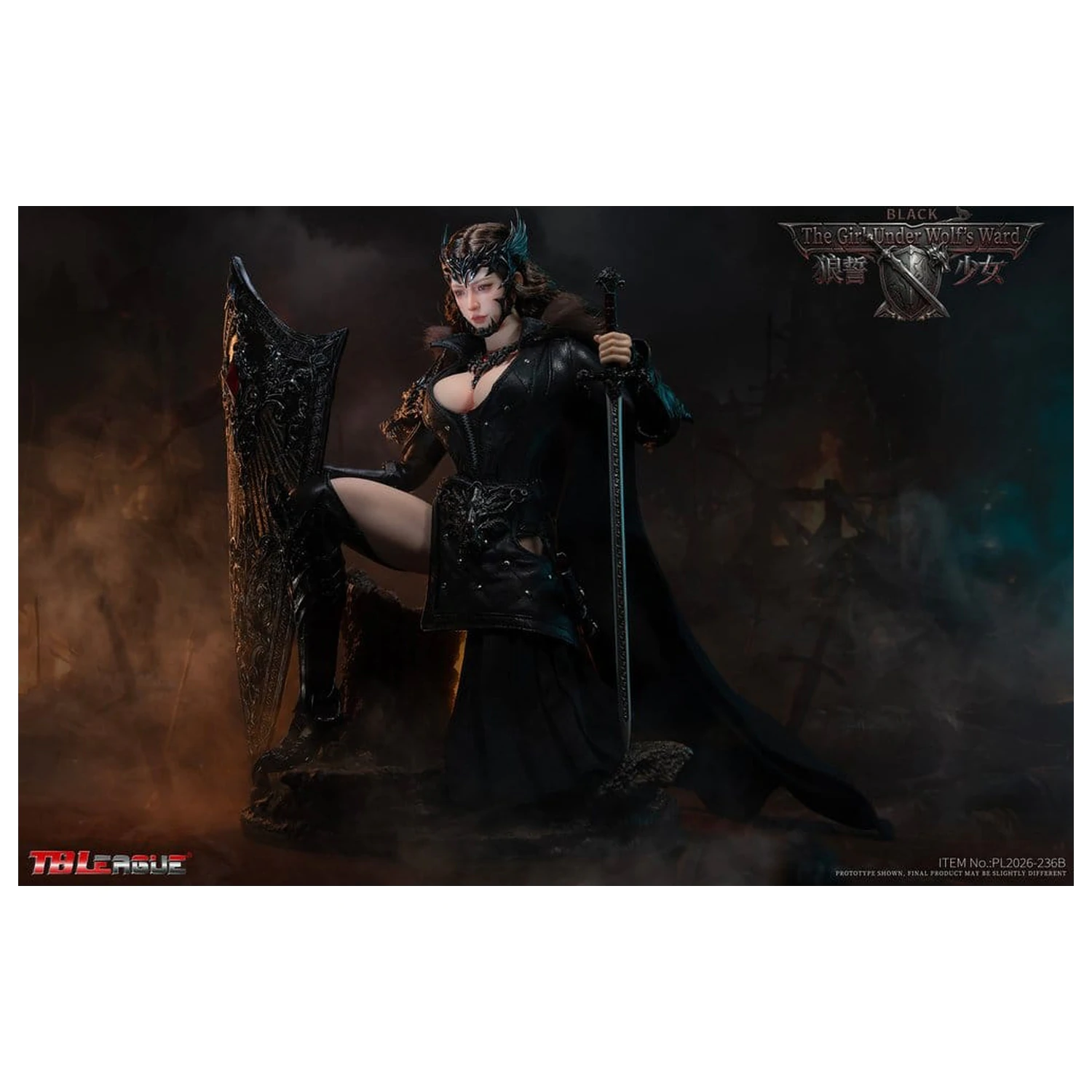 The Girl Under Wolf's Ward Action Figure 1/6 Eleanor (Črna) 30 cm fotografija izdelka