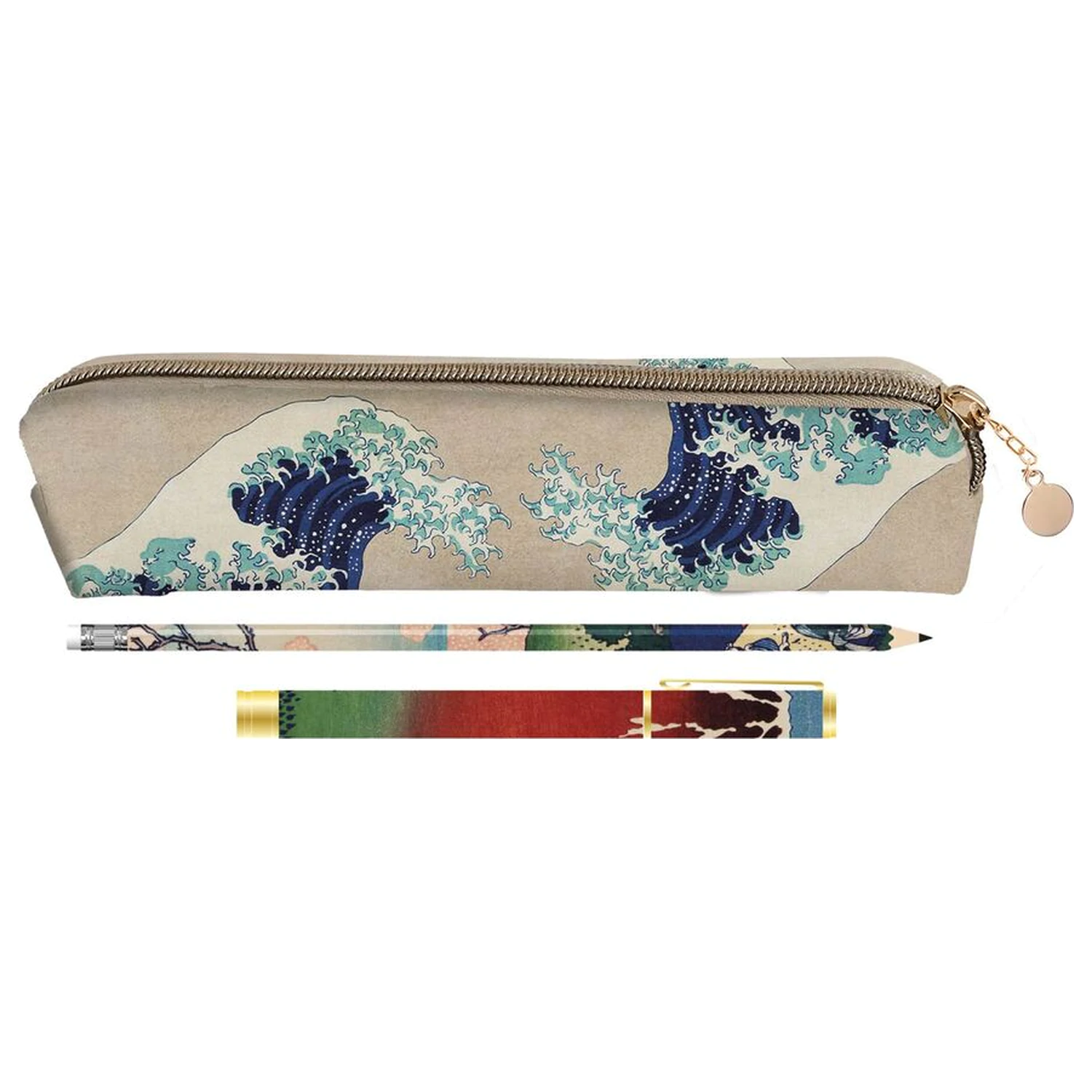 The Great Wave of Kanagawa Hokusai Set peresnica, pisalo in svinčnik fotografija izdelka