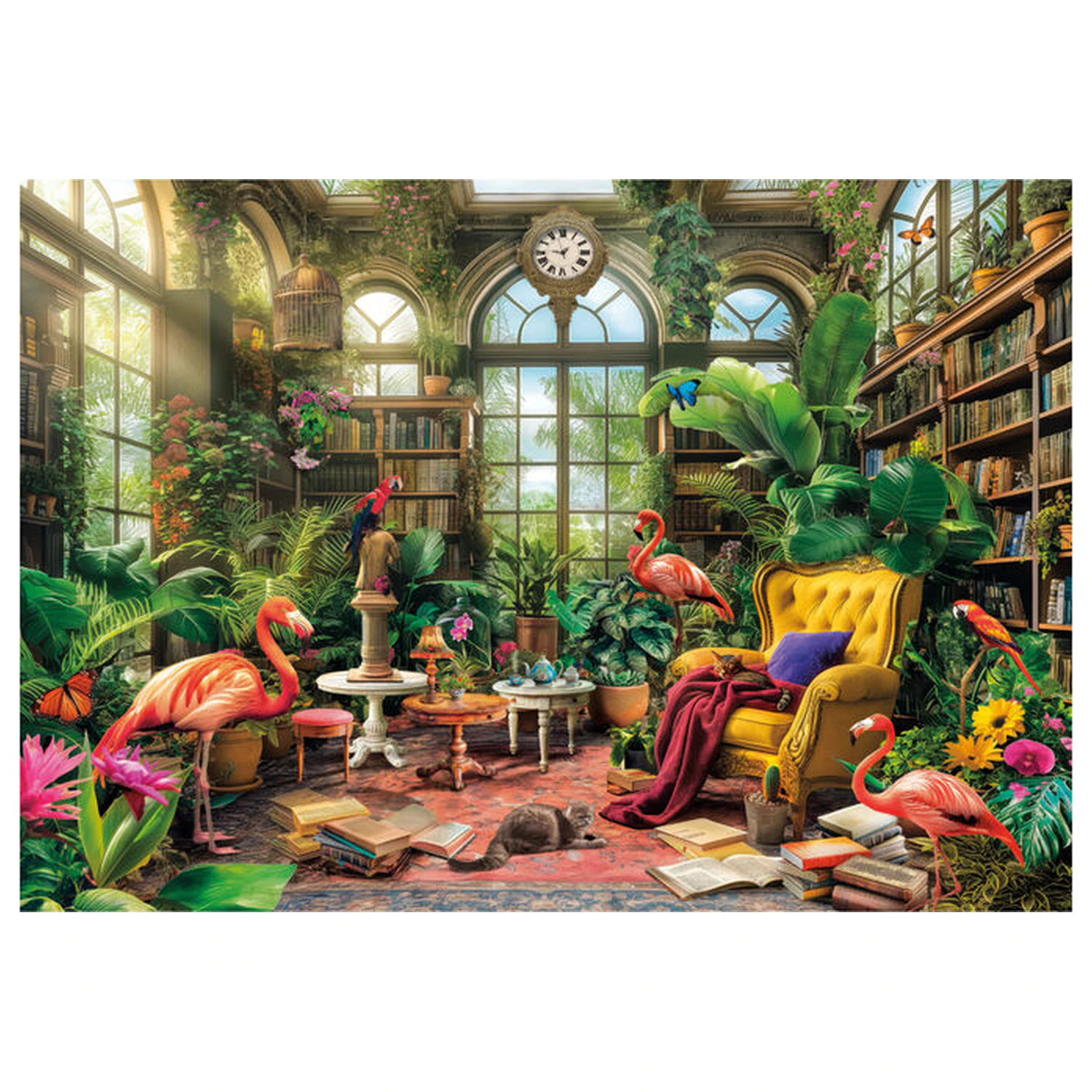 The Greenhouse Library sestavljanka 1000 kosov fotografija izdelka