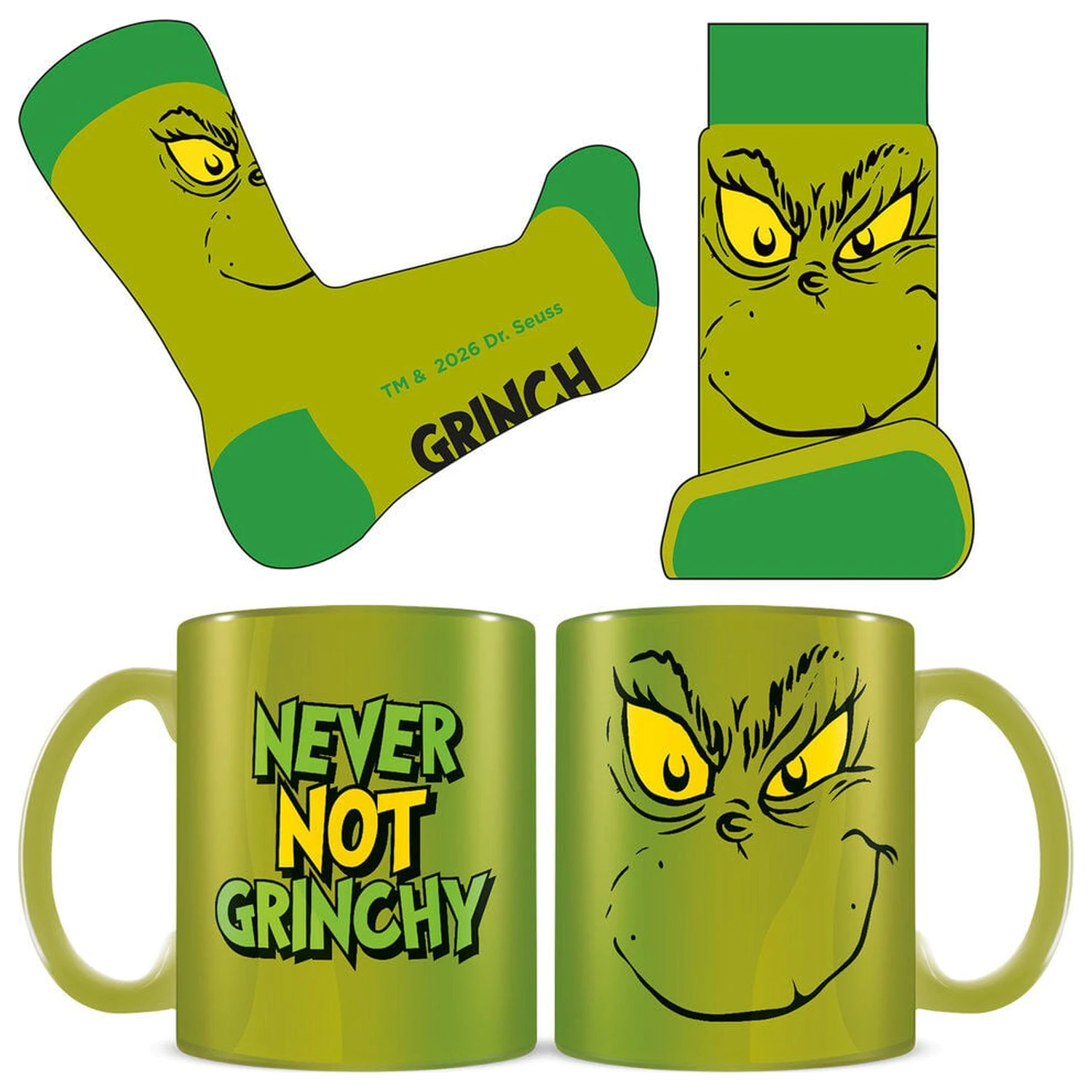 The Grinch skodelica in komplet nogavic fotografija izdelka