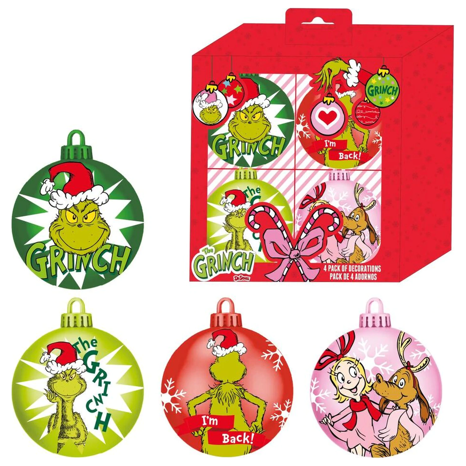 The Grinch božični komplet kroglic fotografija izdelka