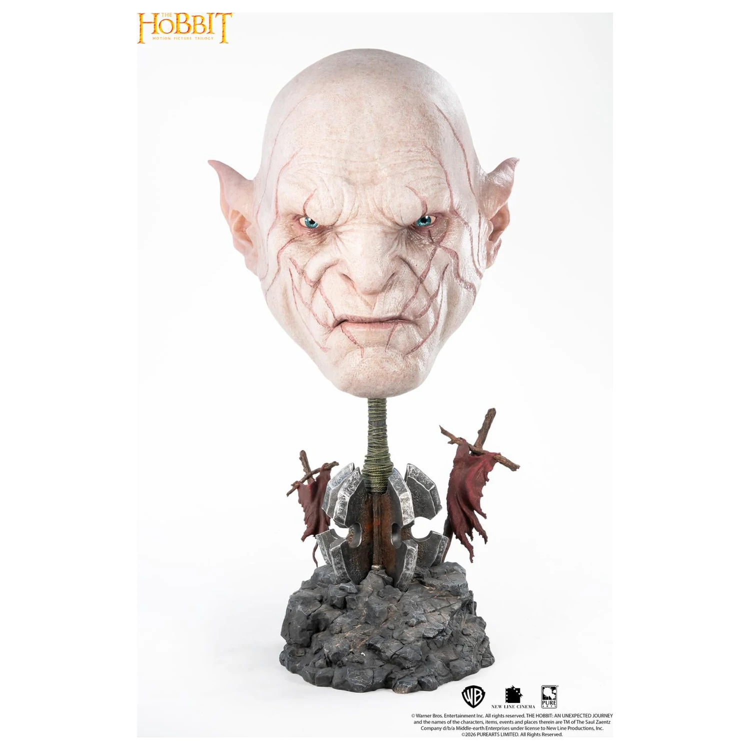 The Hobbit Art Mask Azog replika 1/1 54 cm fotografija izdelka