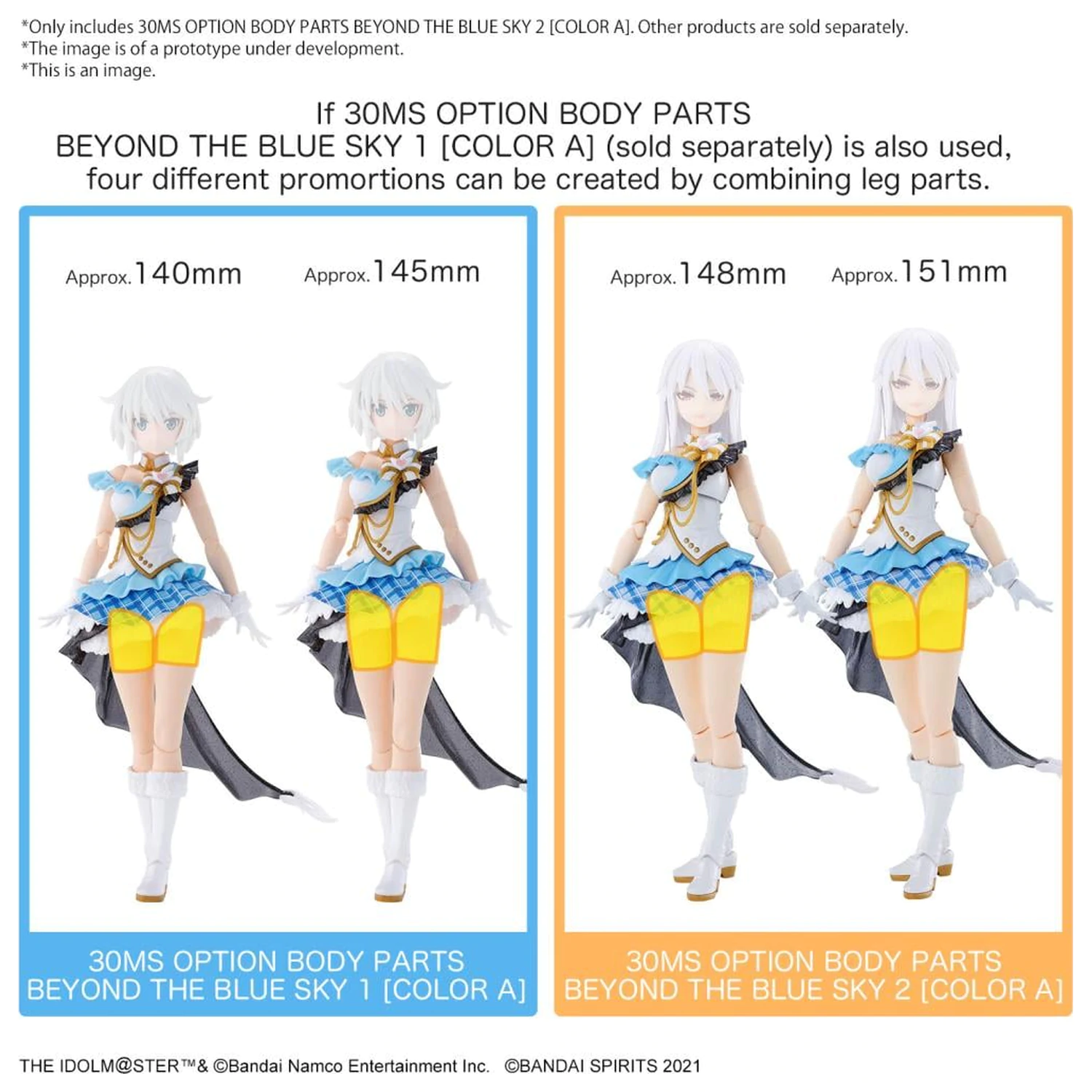 The Idolmaster 30MS Option Body Parts Beyond the Blue Sky 2 Model komplet fotografija izdelka