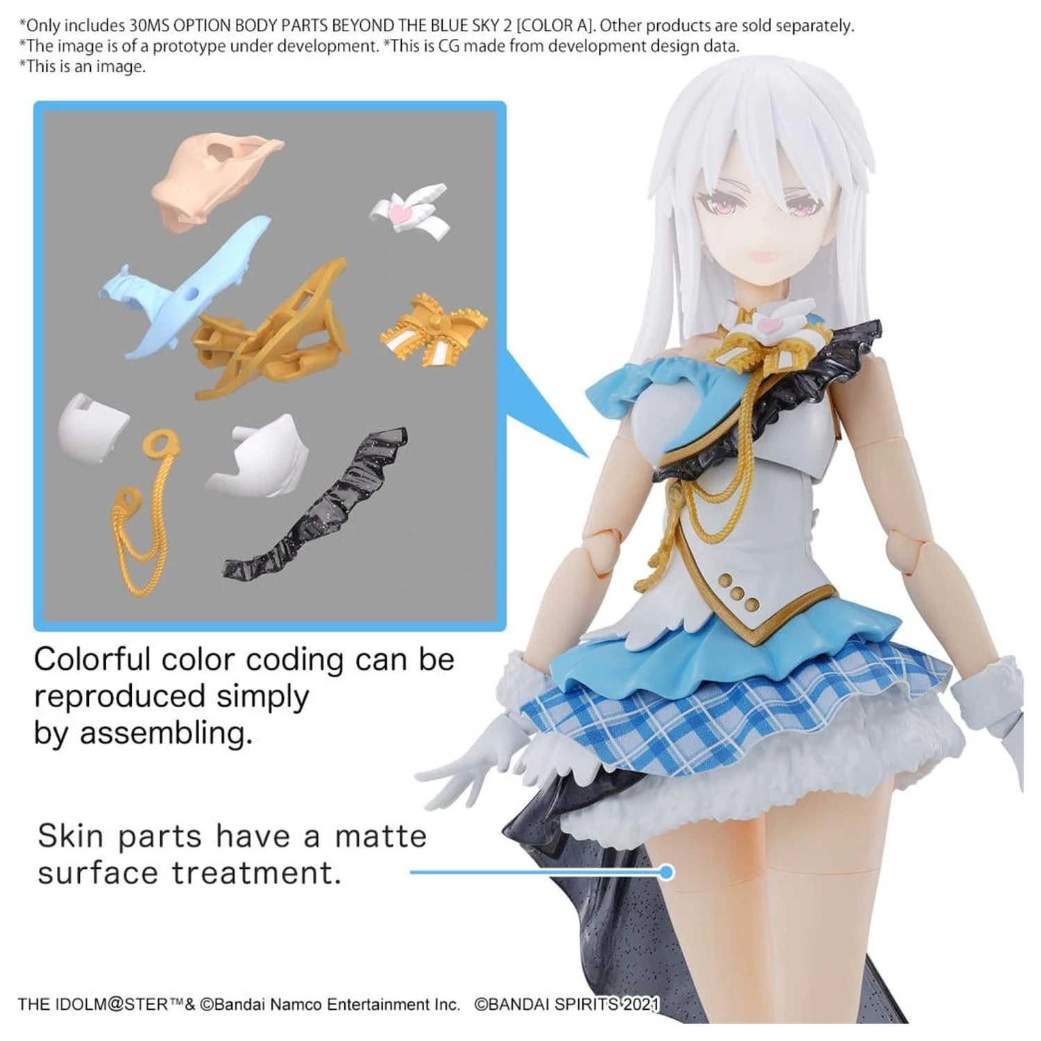 The Idolmaster 30MS Option Body Parts Beyond the Blue Sky 2 Model komplet fotografija izdelka