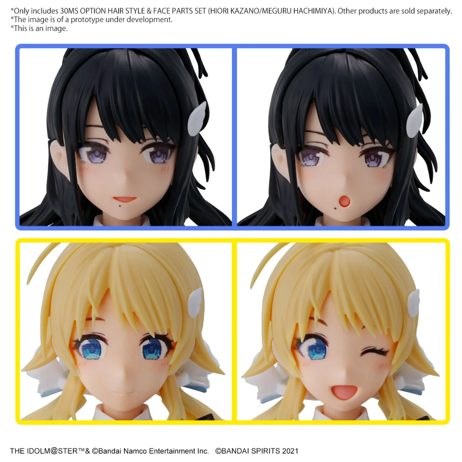 The Idolmaster 30MS Option Hair Style & Face Parts Set model komplet fotografija izdelka