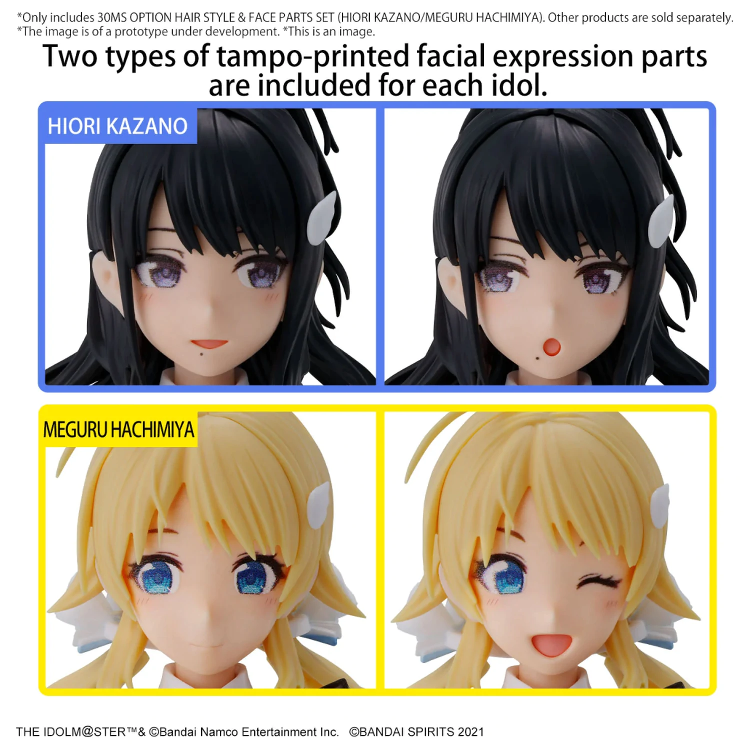 The Idolmaster 30MS Option Hair Style & Face Parts Set model komplet fotografija izdelka
