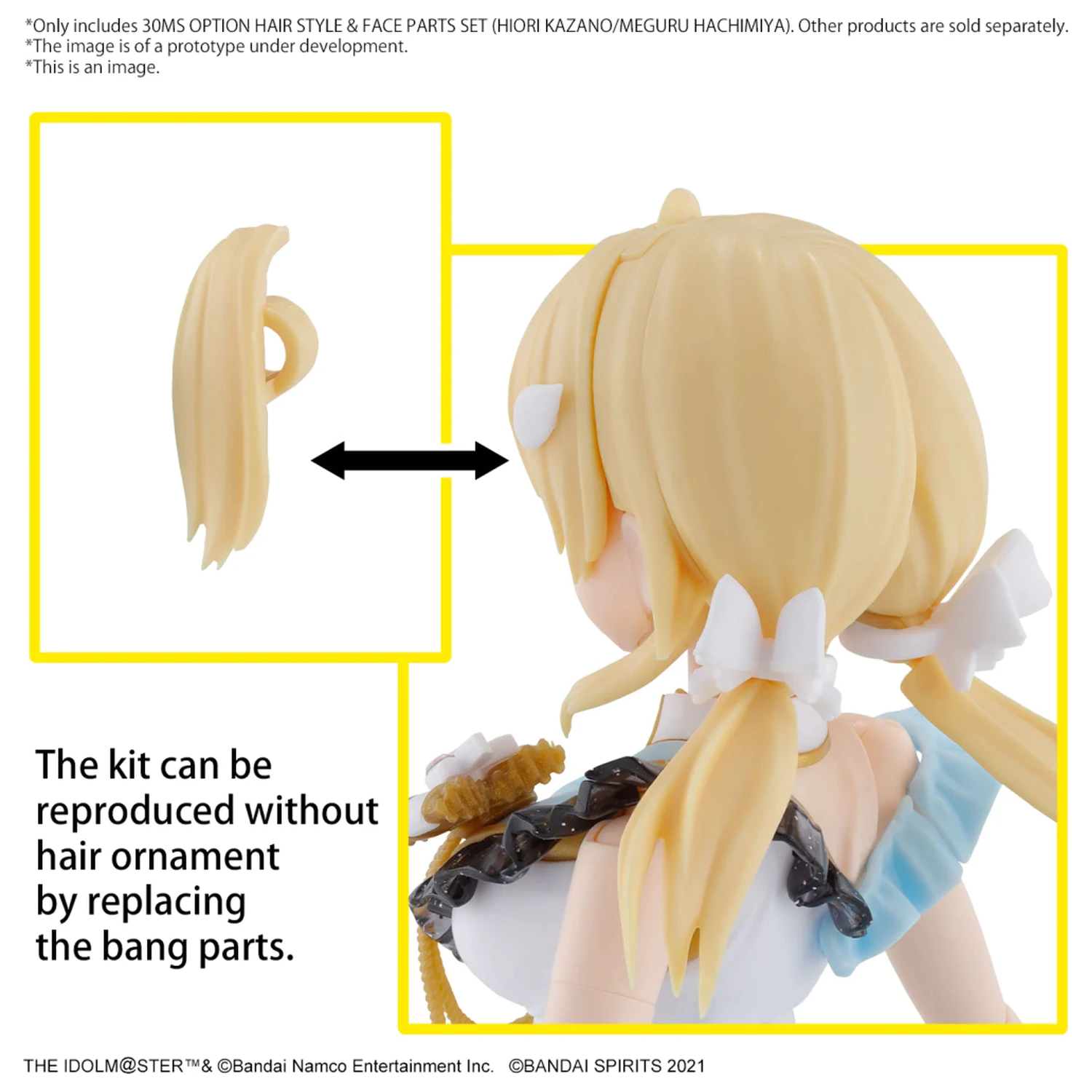 The Idolmaster 30MS Option Hair Style & Face Parts Set model komplet fotografija izdelka