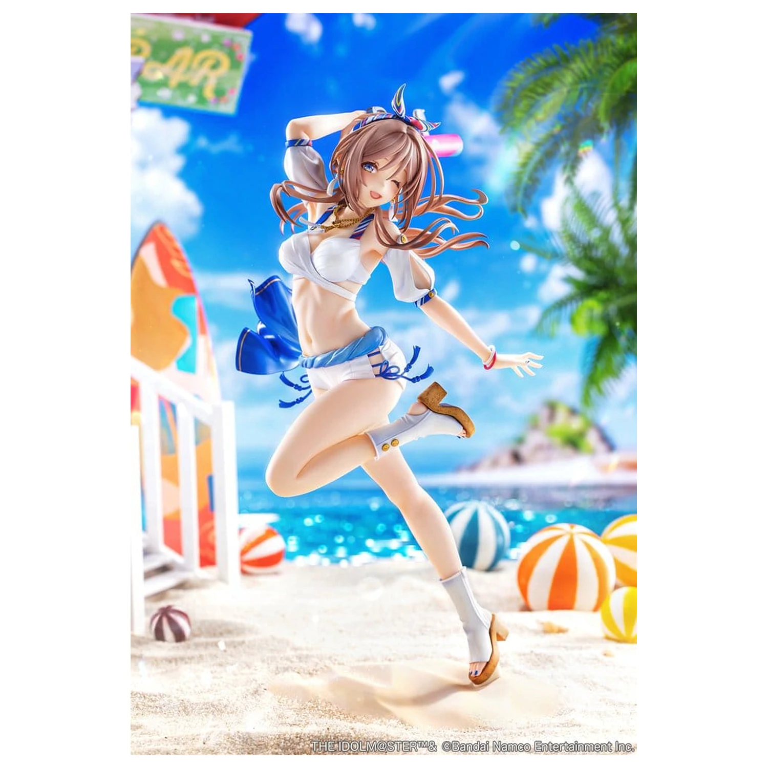 The Idolmaster Gakuen PVC figura 1/7 Himesaki Rinami Kimi to Semi Blue Ver. 27 cm fotografija izdelka