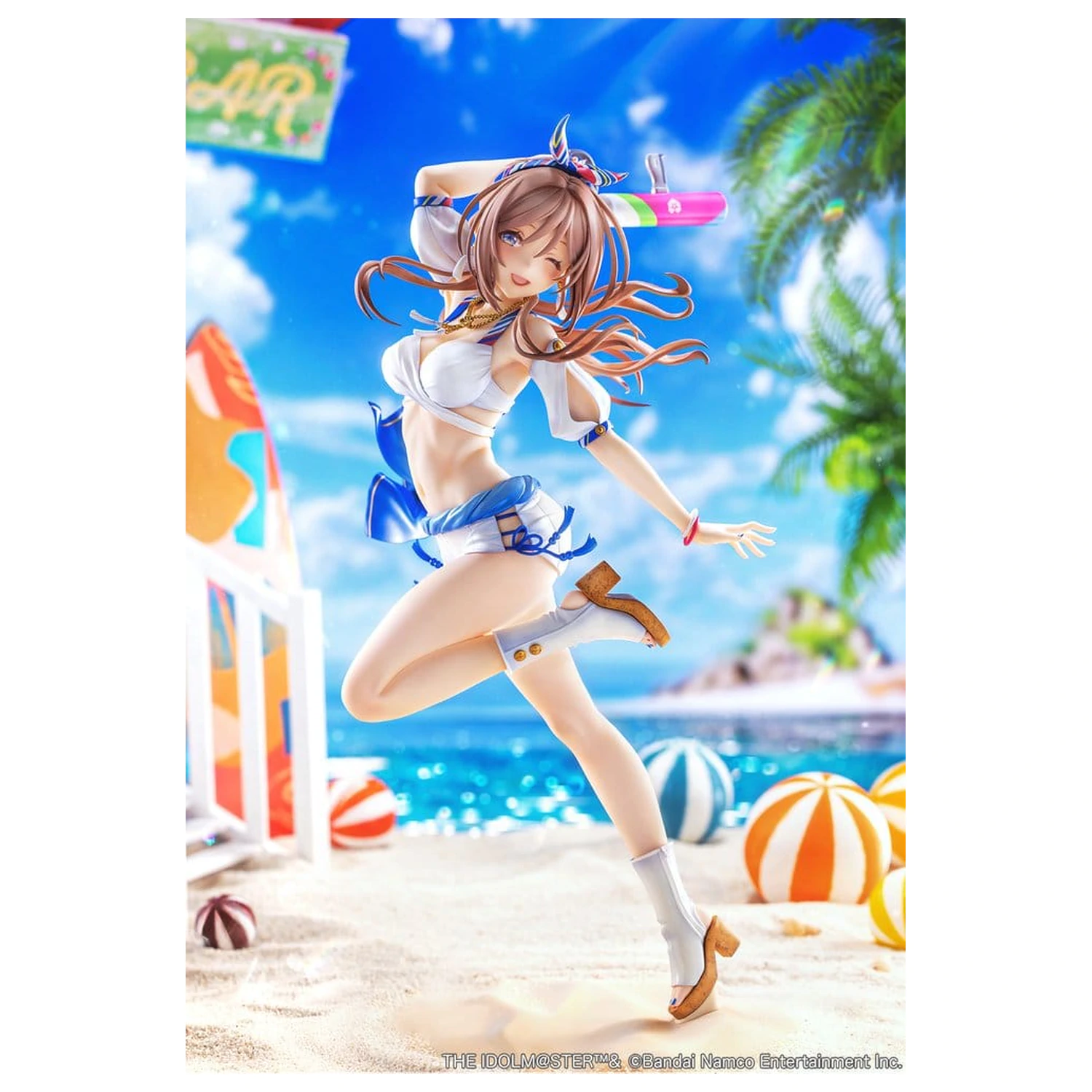 The Idolmaster Gakuen PVC figura 1/7 Himesaki Rinami Kimi to Semi Blue Ver. z bonusom 27 cm fotografija izdelka