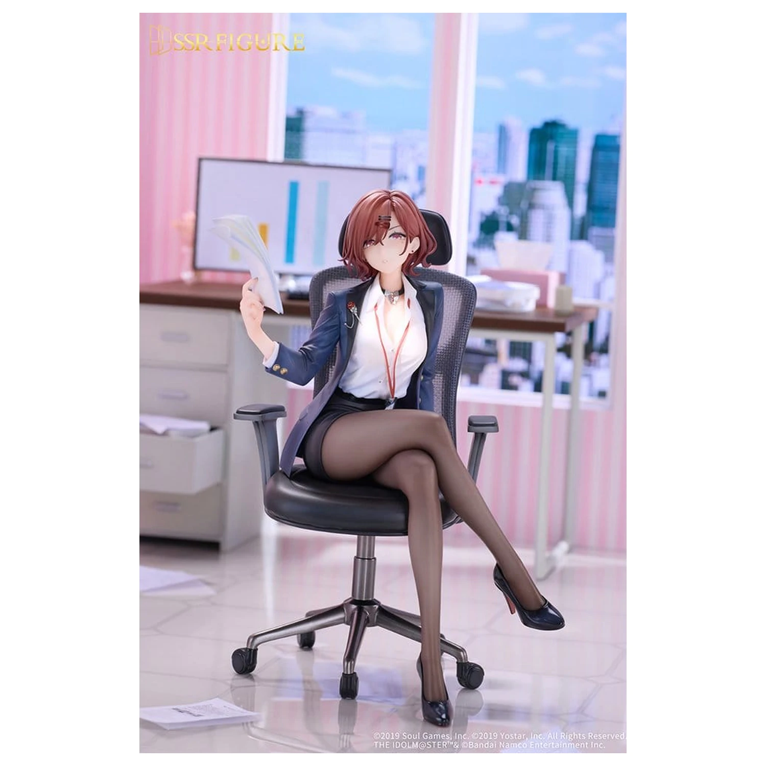 The Idolmaster Shiny Colors x Mahjong Soul PVC figura 1/7 Madoka Higuchi Effortless Work Ver. 21 cm fotografija izdelka