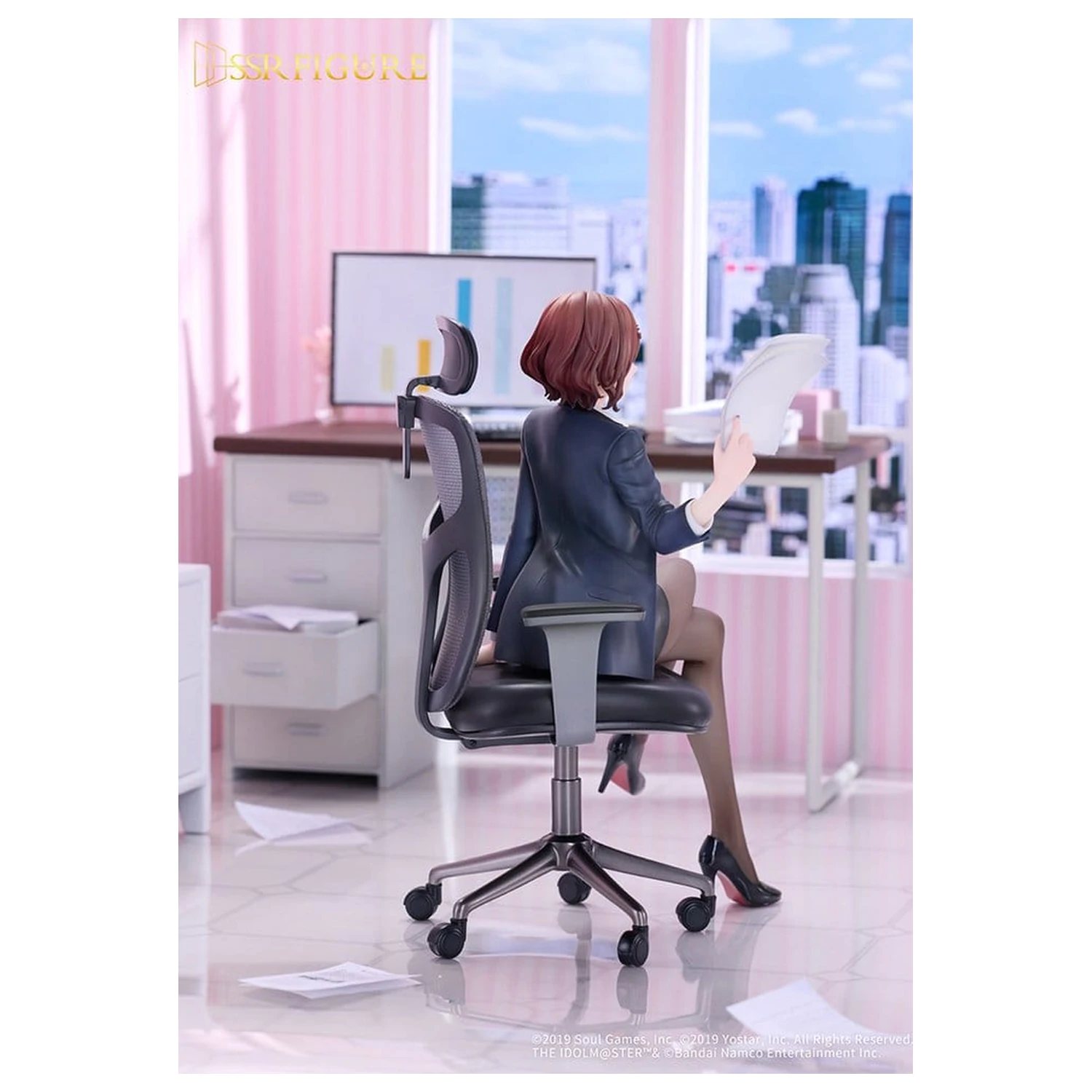 The Idolmaster Shiny Colors x Mahjong Soul PVC figura 1/7 Madoka Higuchi Effortless Work Ver. 21 cm fotografija izdelka