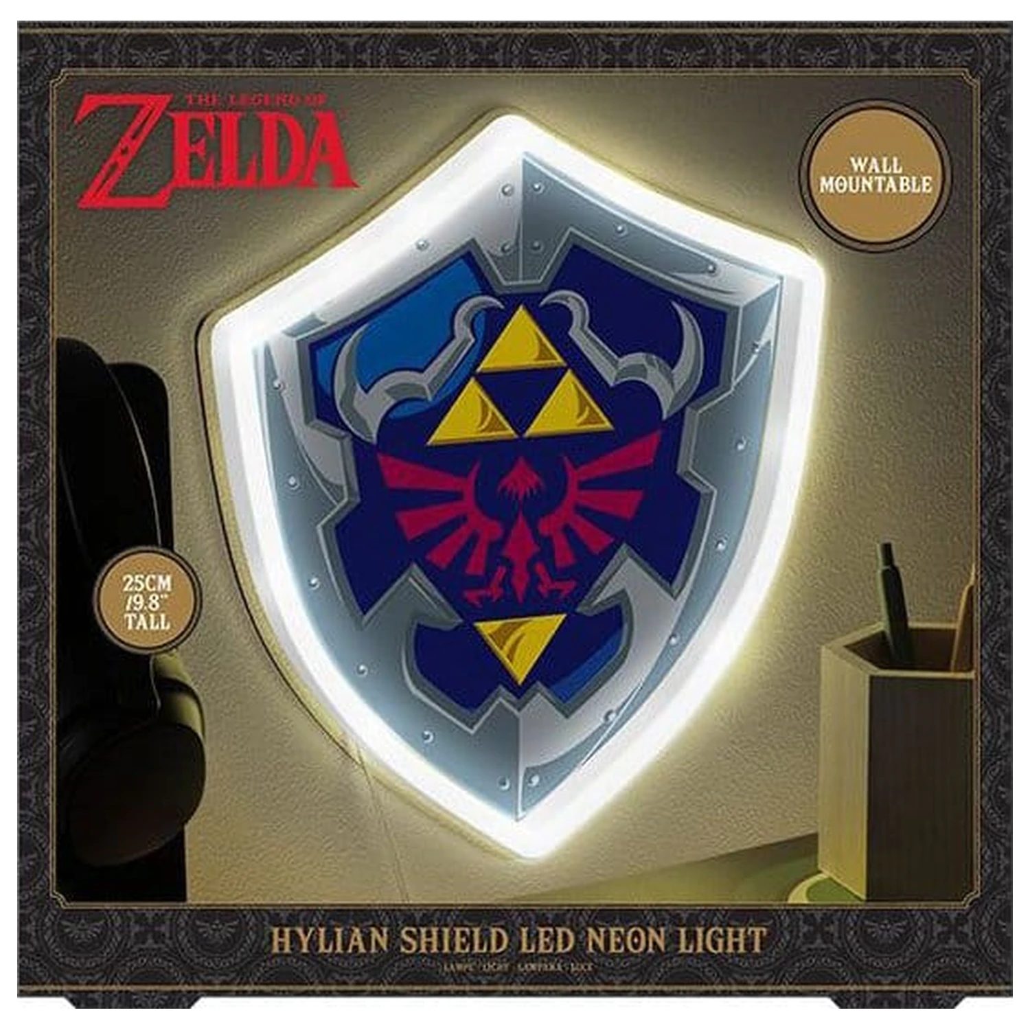 The Legend of Zelda stenska svetilka Hylian Shield fotografija izdelka