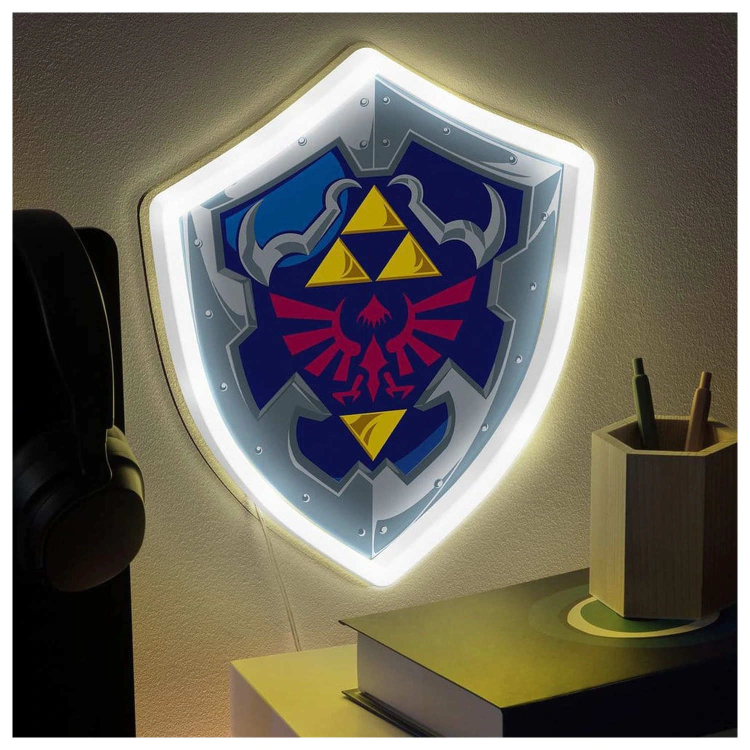 The Legend of Zelda stenska svetilka Hylian Shield fotografija izdelka