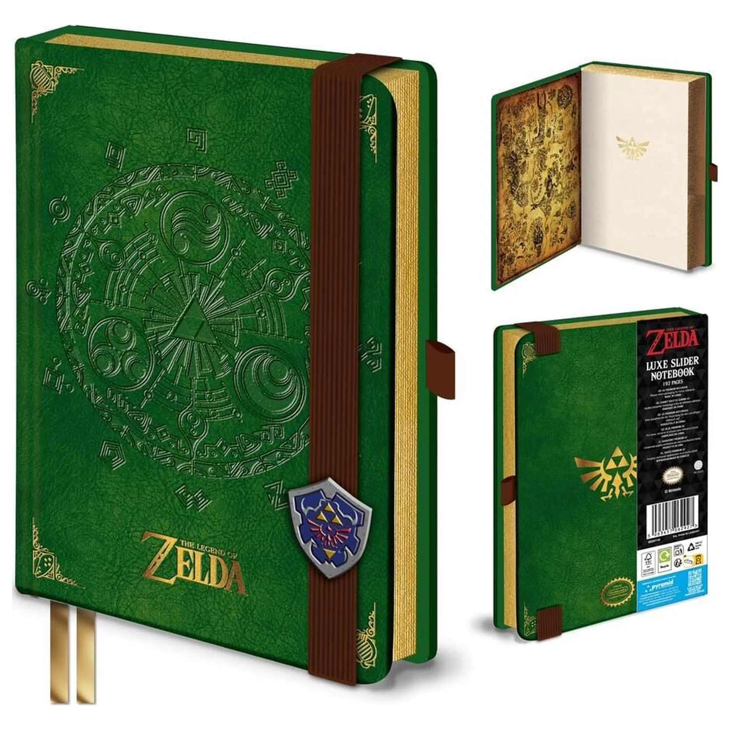 The Legend of Zelda Triforce Luxe Slider beležka fotografija izdelka