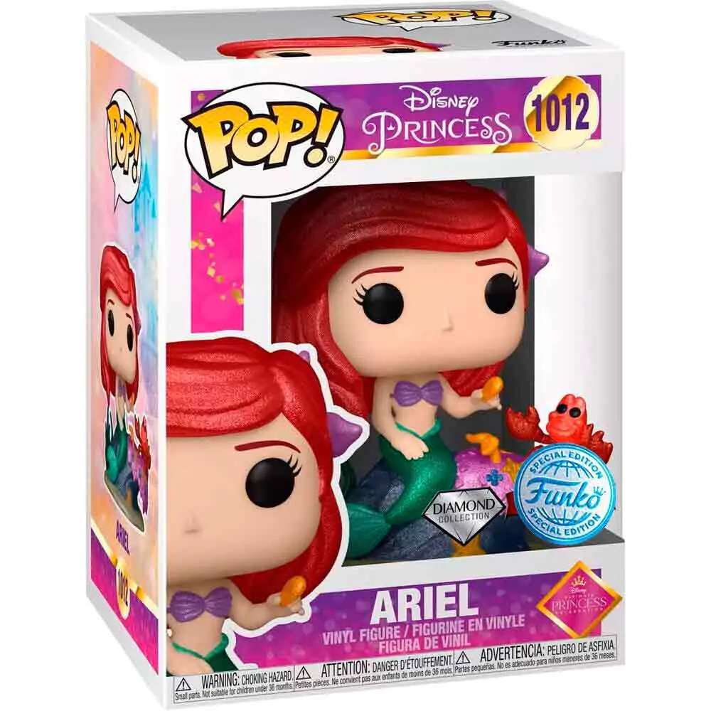 The Little Mermaid POP! Movies Vinilna Figura Ariel Diamond Collection Exclusive 9 cm fotografija izdelka