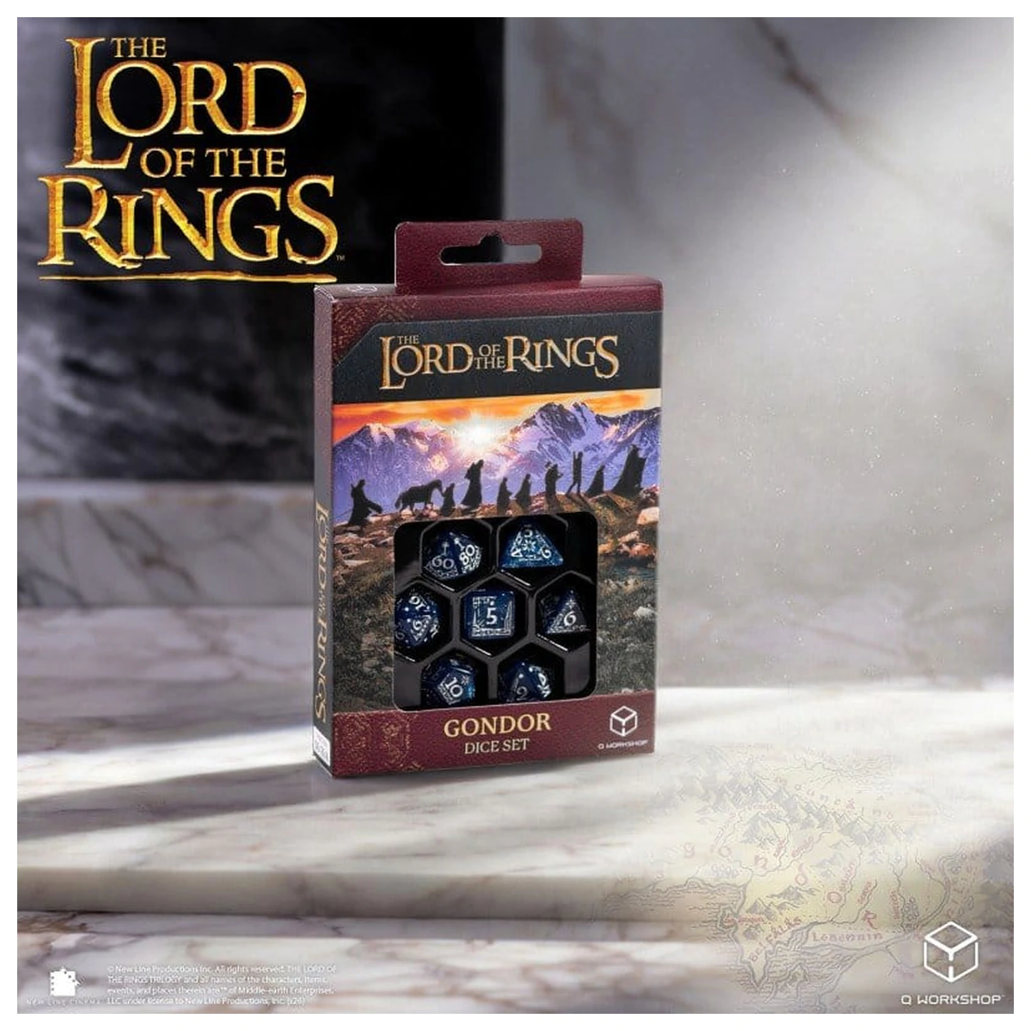 The Lord of the Rings Komplet 7 igralnih kock Gondor fotografija izdelka
