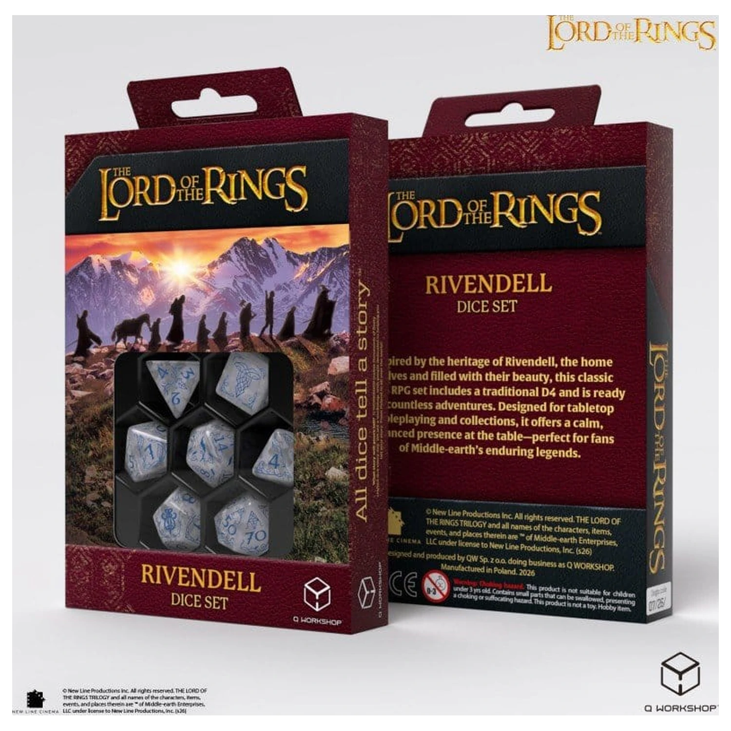 The Lord of the Rings Komplet sedmih Rivendell kock (kamen) fotografija izdelka