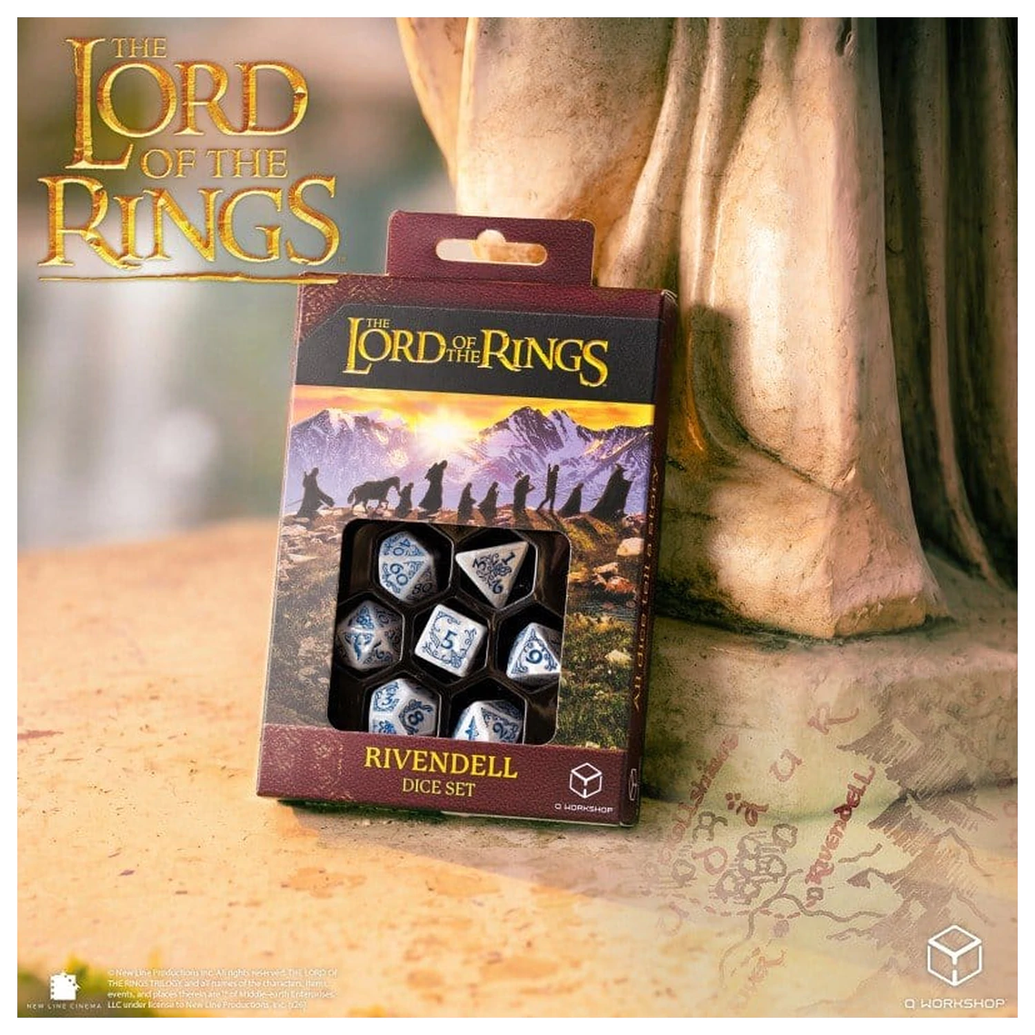The Lord of the Rings Komplet sedmih Rivendell kock (kamen) fotografija izdelka