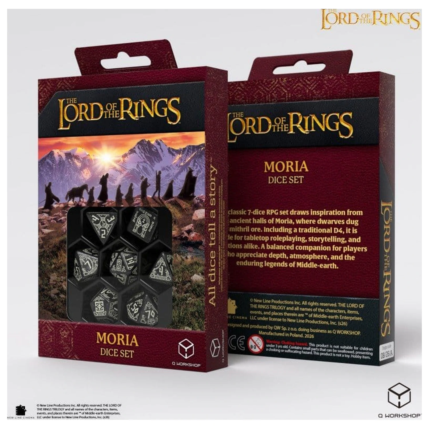 The Lord of the Rings Komplet 7 kock Moria (svetijo v temi) fotografija izdelka