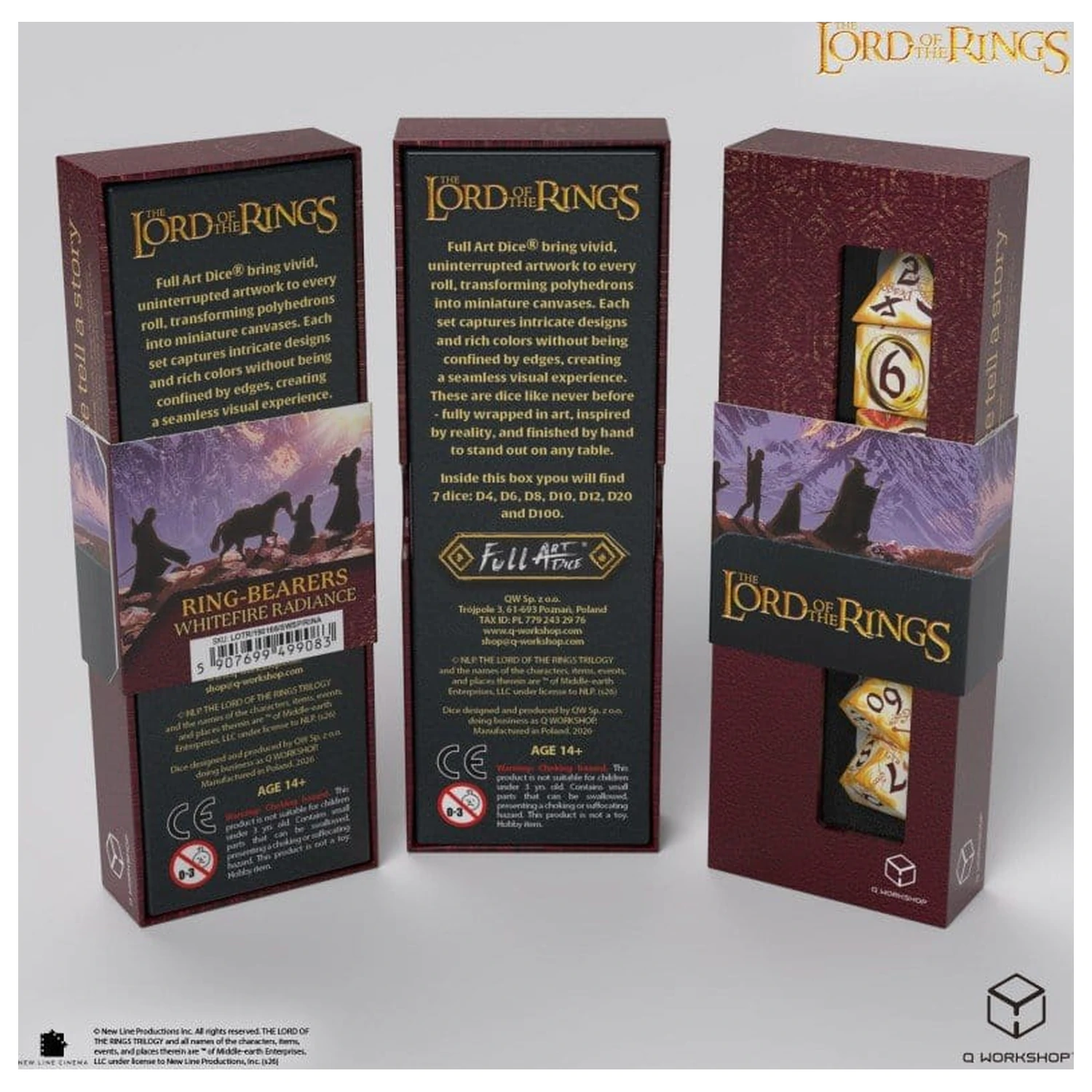 The Lord of the Rings Full Art Set 7 Ring-bearers (Whitefire Radiance) kock fotografija izdelka