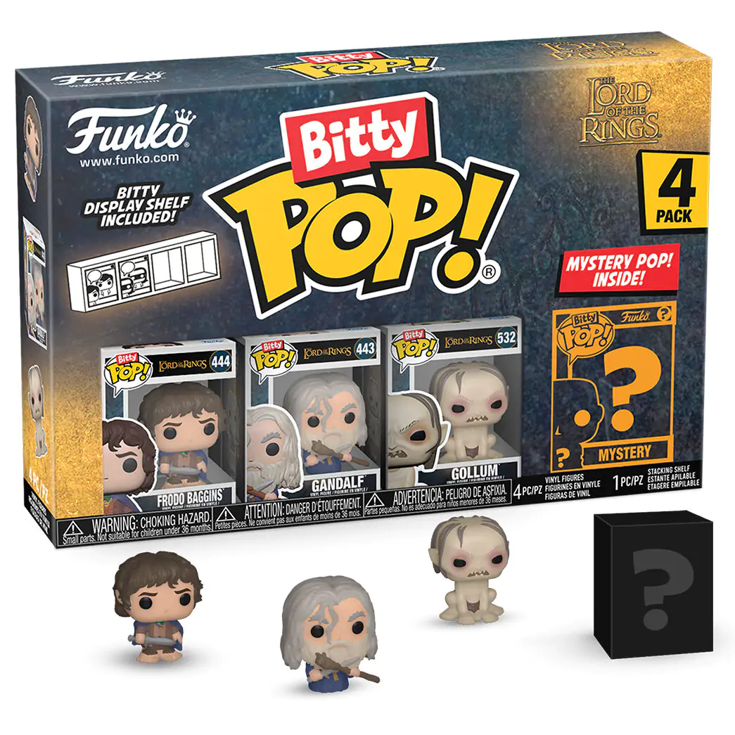 Blister s 4 figuricami Bitty Funko POP The Lord of the Rings Frodo fotografija izdelka