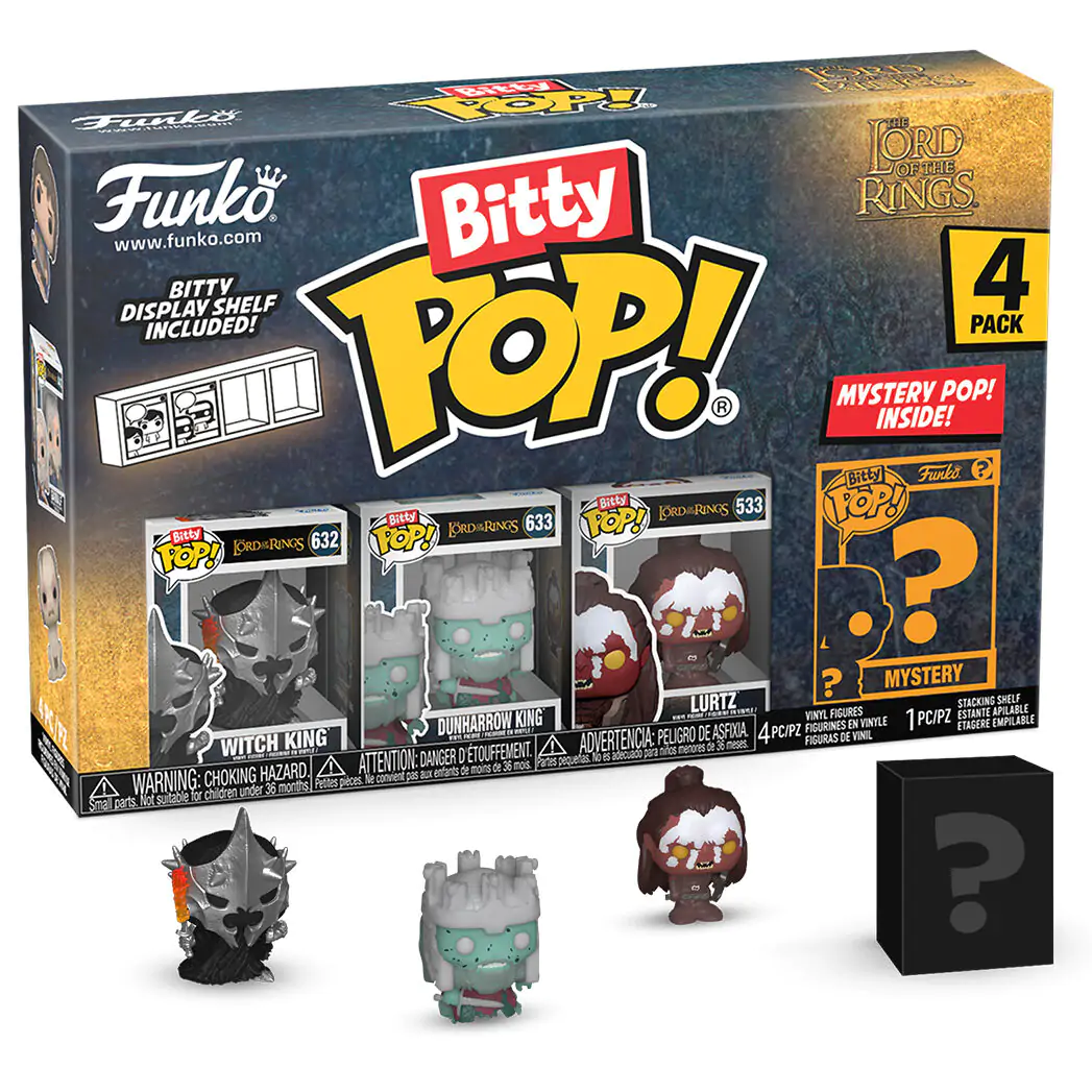 Blister s 4 figuricami Bitty Funko POP The Lord of the Rings Witch King fotografija izdelka