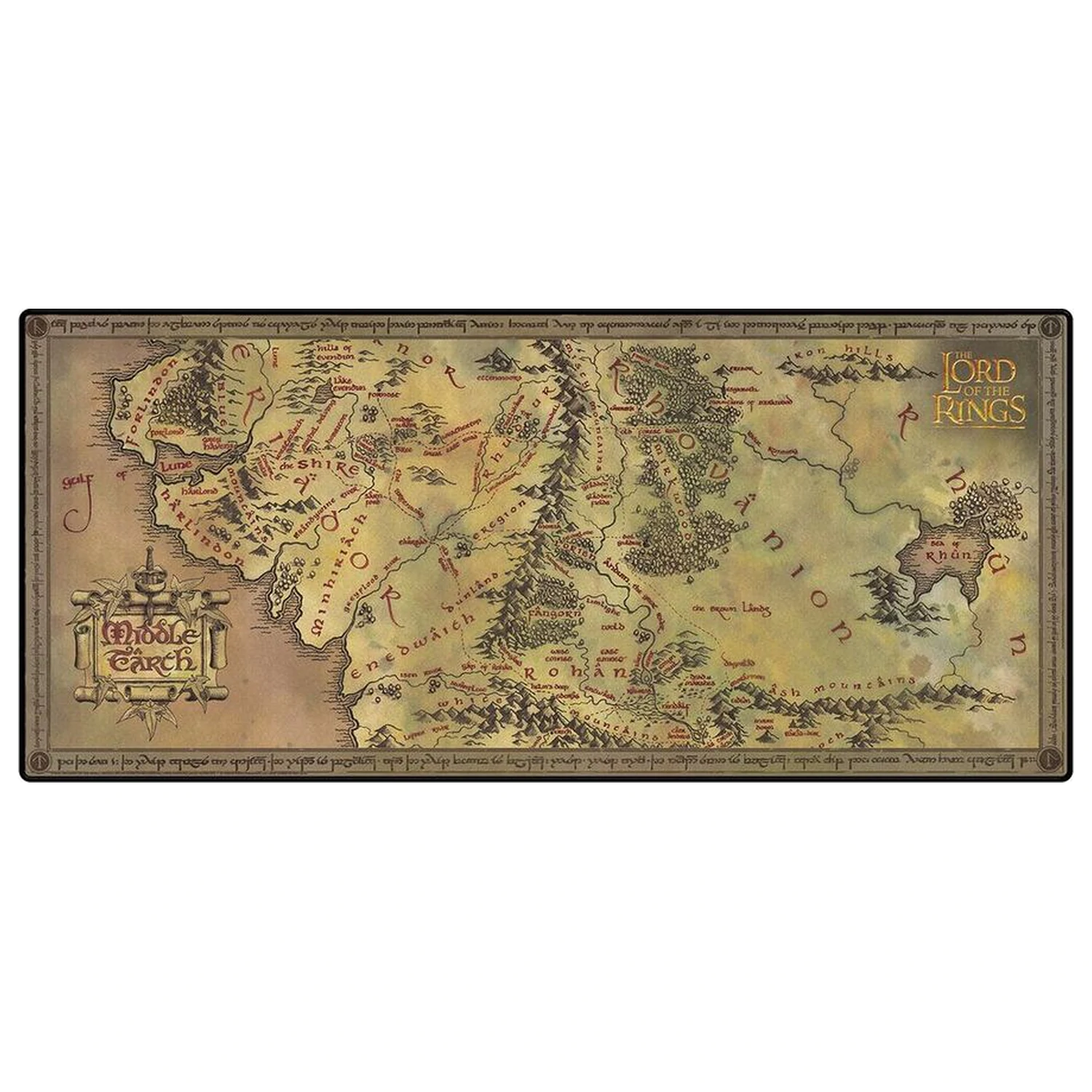 The Lord of the Rings Map gaming podloga za mizo fotografija izdelka