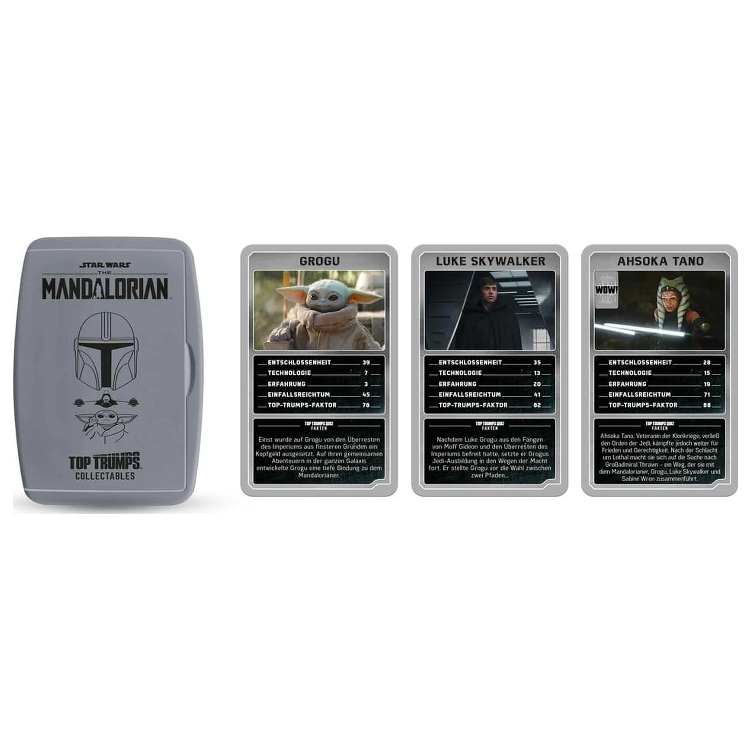 The Mandalorian in Grogu igra s kartami Top Trumps zbirateljski predmeti *nemška različica* fotografija izdelka