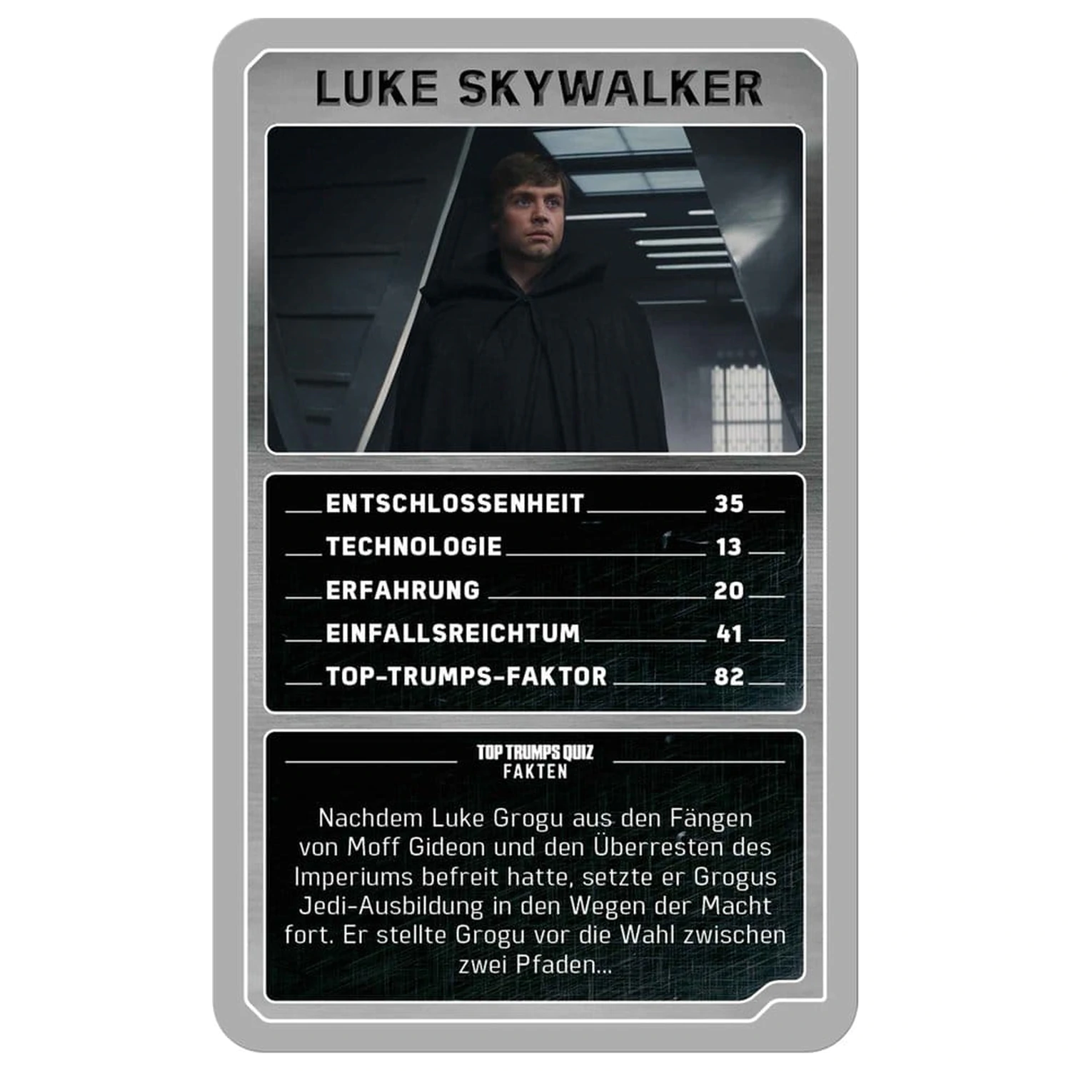 The Mandalorian in Grogu igra s kartami Top Trumps zbirateljski predmeti *nemška različica* fotografija izdelka
