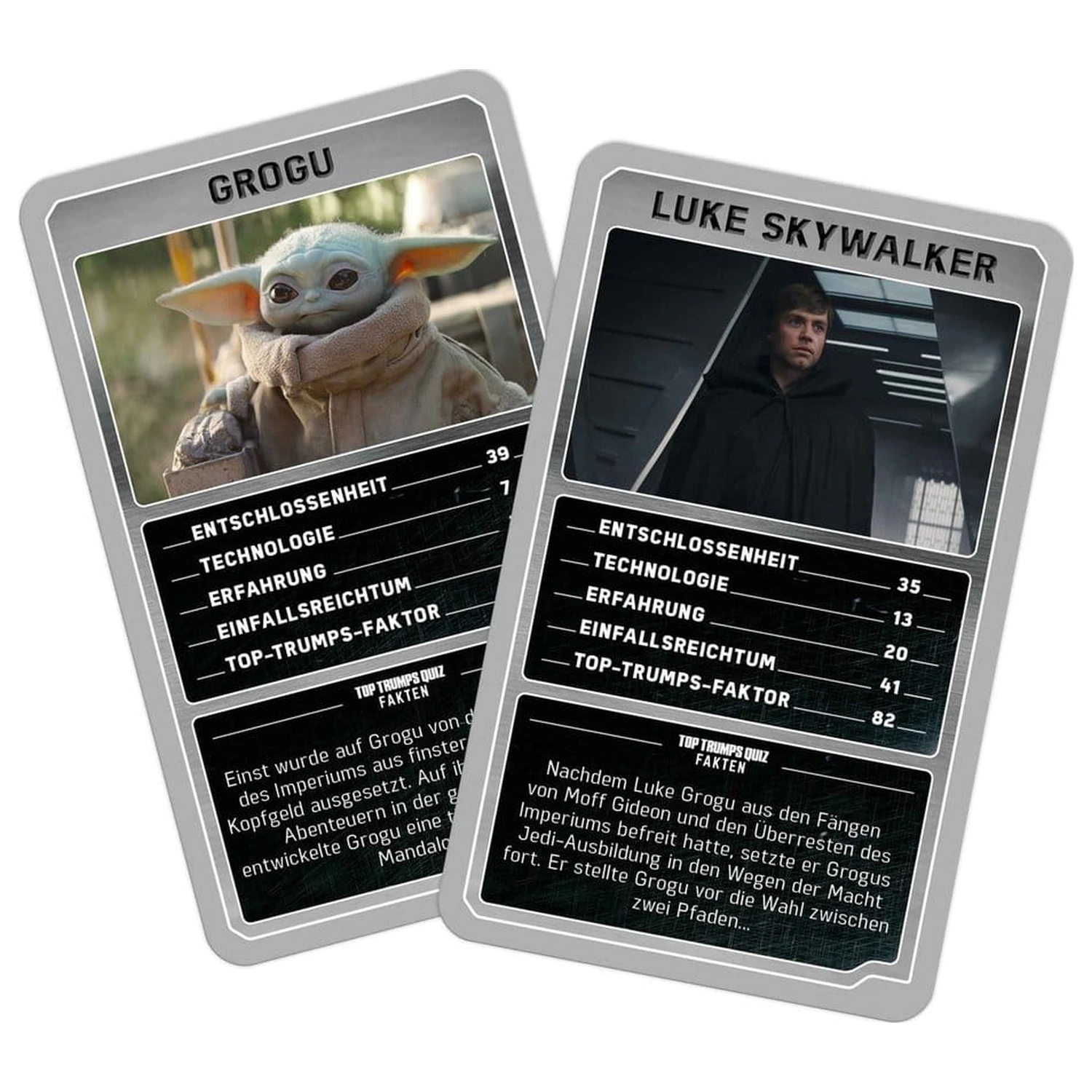 The Mandalorian in Grogu igra s kartami Top Trumps zbirateljski predmeti *nemška različica* fotografija izdelka