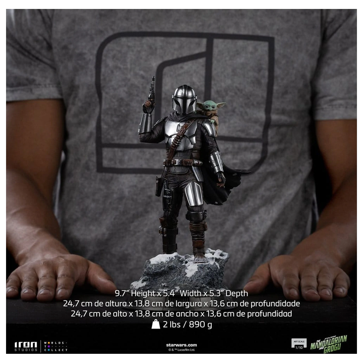 The Mandalorian & Grogu Art Scale kip 1/10 The Mandalorian and Grogu 25 cm fotografija izdelka