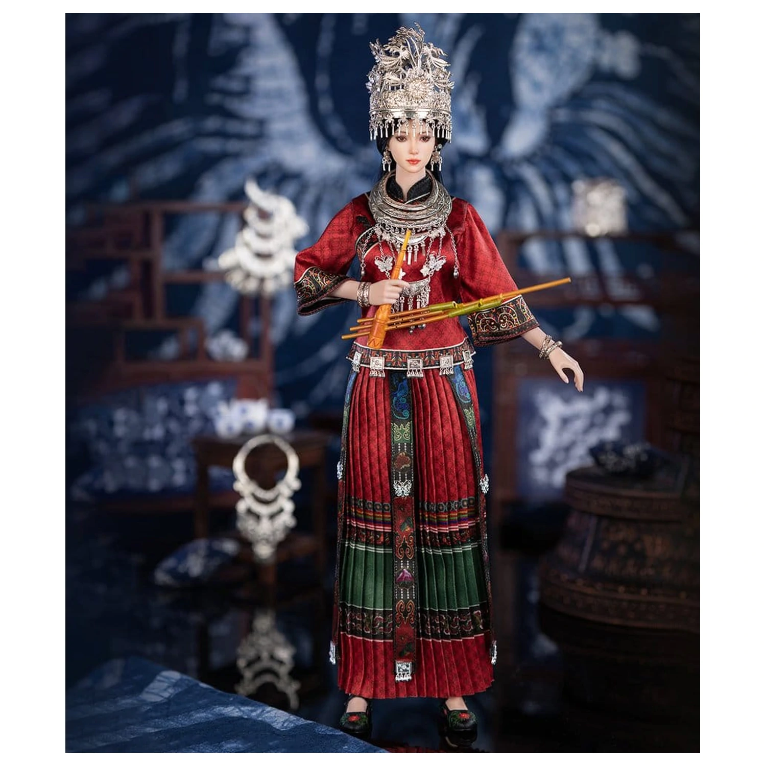 The Miao of China's 56 Ethnic Groups Figurica 1/6 Rdeča 30 cm fotografija izdelka