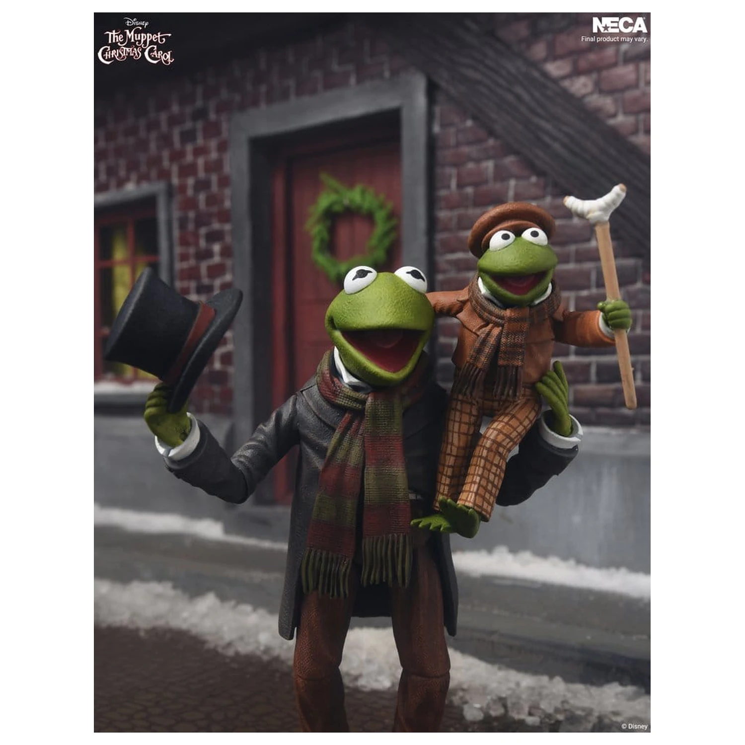 The Muppet Christmas Carol Ultimate akcijski figuri 2-paket Kermit kot Bob Cratchit & Robin kot Tiny Tim 18 cm fotografija izdelka