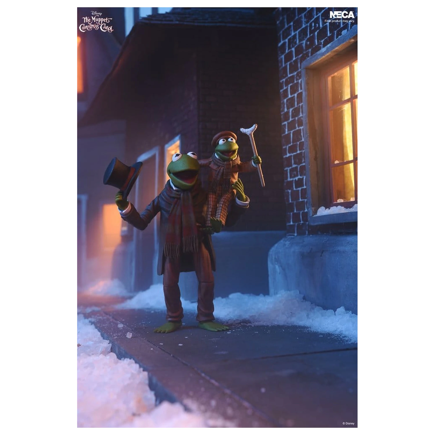 The Muppet Christmas Carol Ultimate akcijski figuri 2-paket Kermit kot Bob Cratchit & Robin kot Tiny Tim 18 cm fotografija izdelka