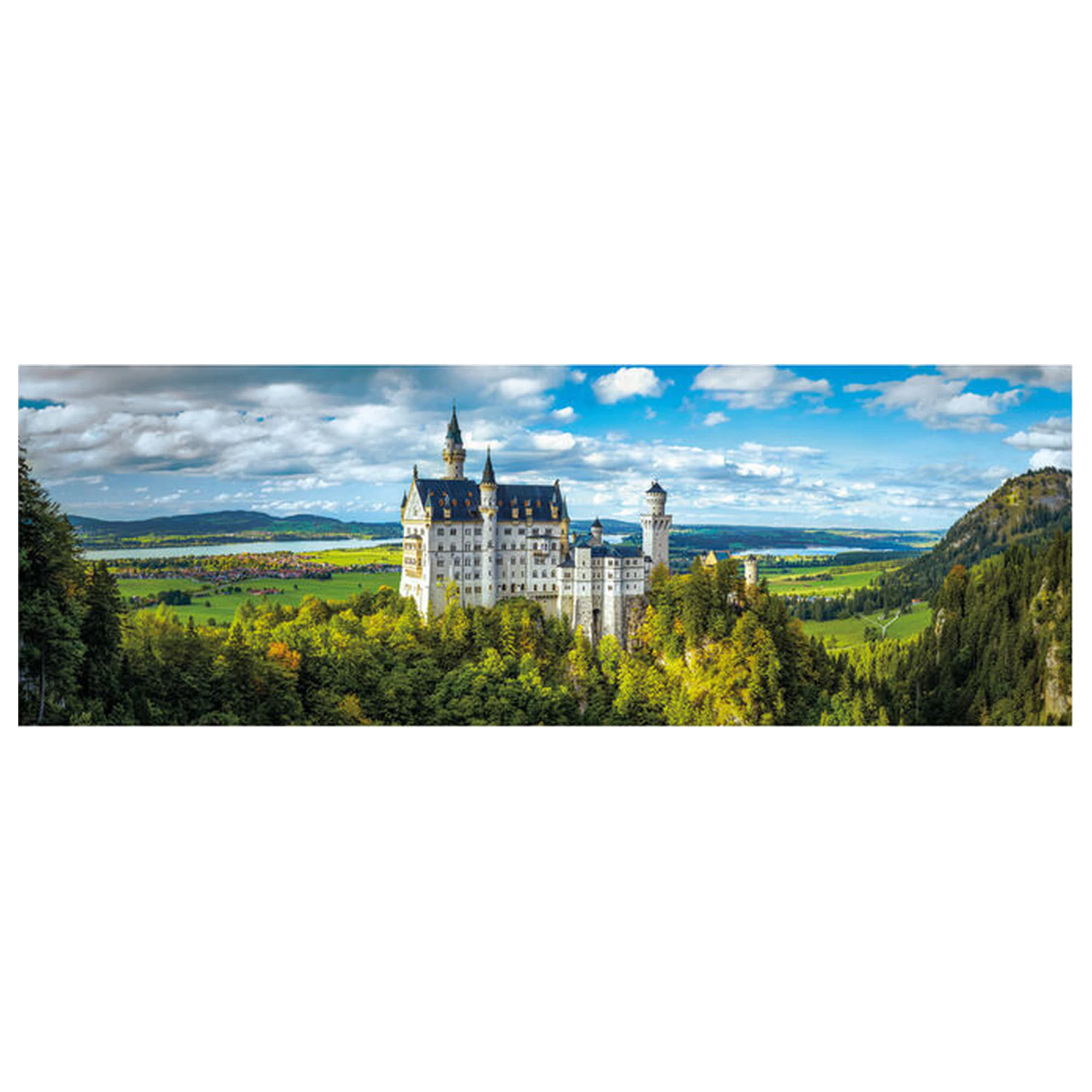 The Neuschwanstein Castle Panorama sestavljanka 1000 kosov fotografija izdelka
