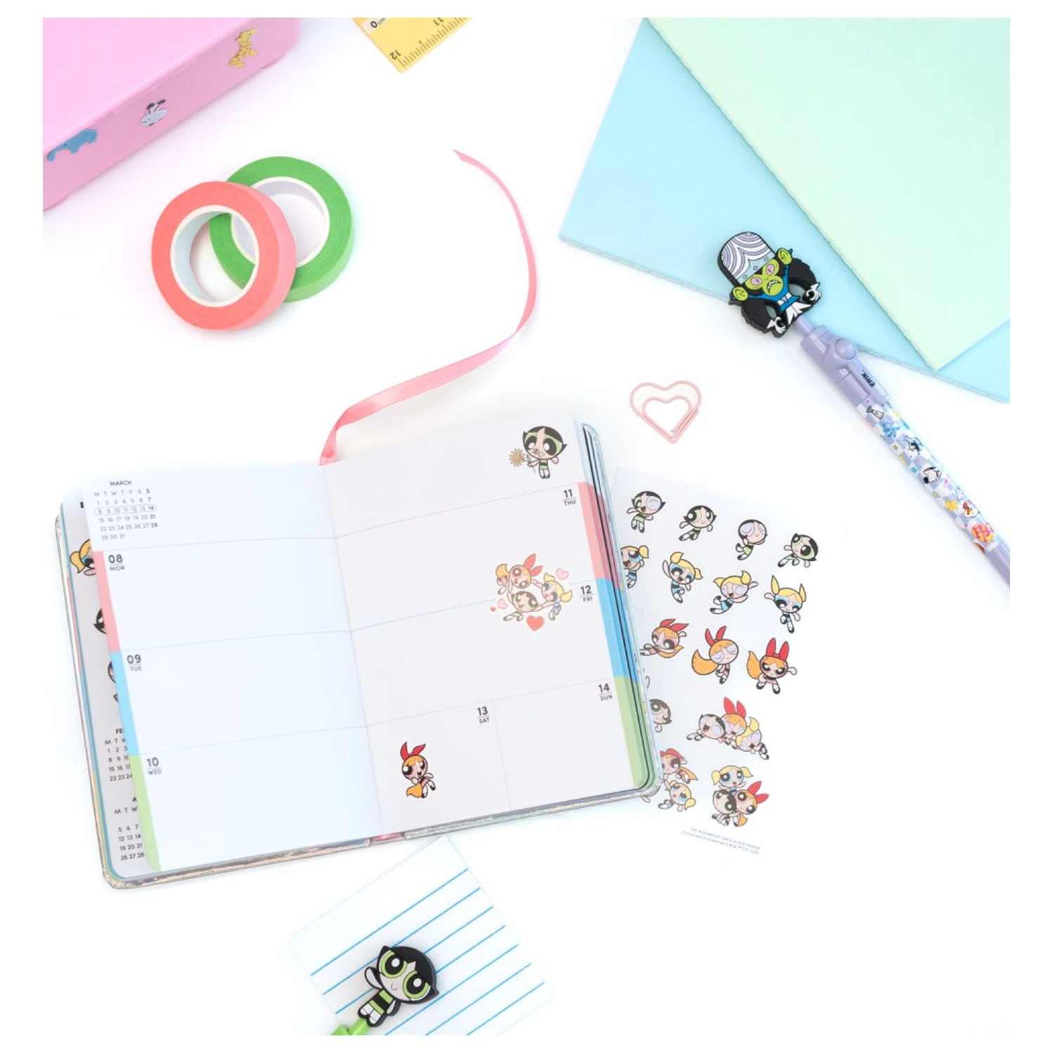 The Powerpuff Girls Akademski planer 2026/27 A6 *English Version* fotografija izdelka