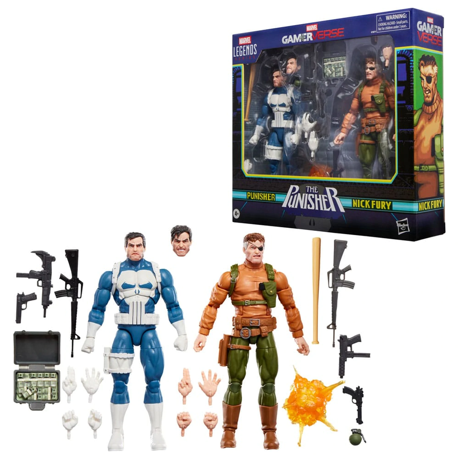 The Punisher Marvel Legends Gamerverse akcijska figura 2-paket Punisher & Nick Fury 15 cm fotografija izdelka