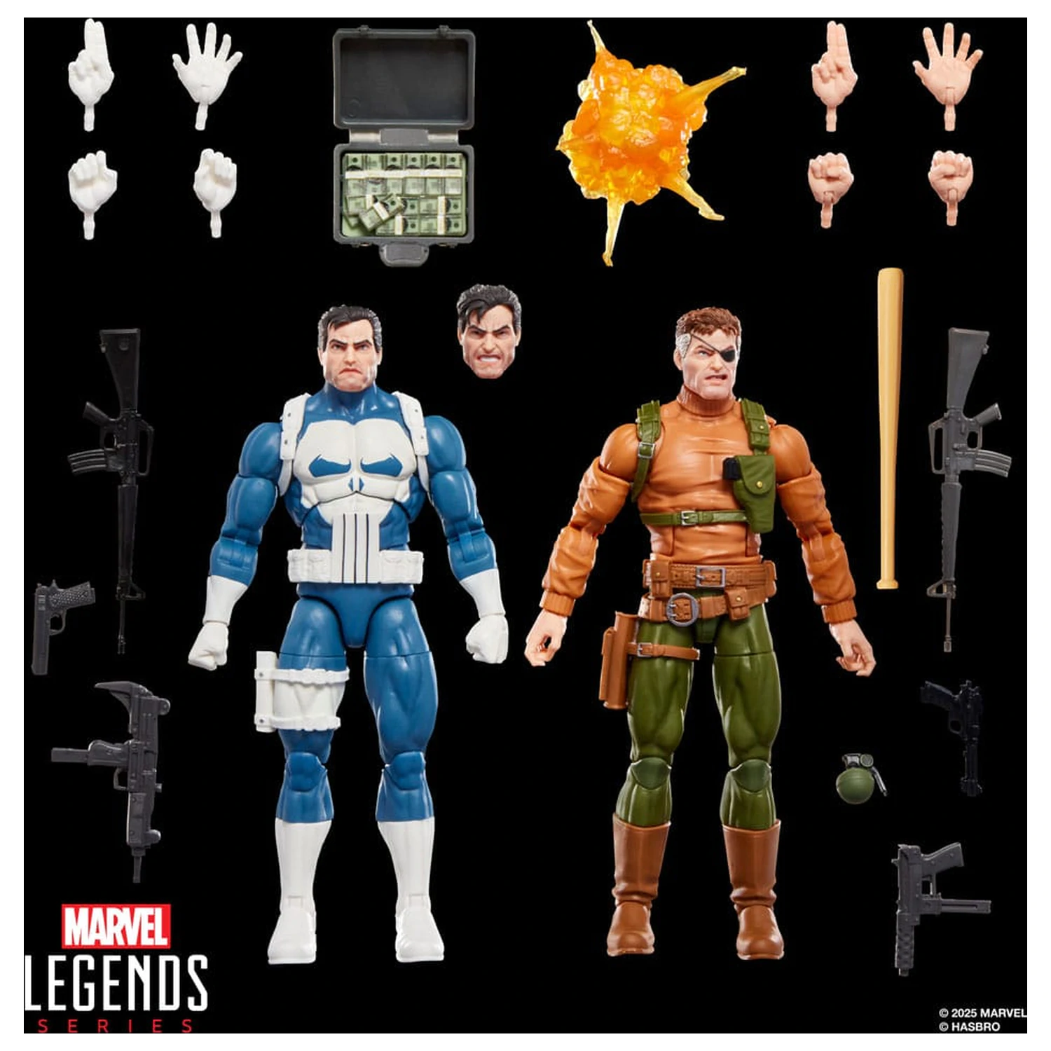 The Punisher Marvel Legends Gamerverse akcijska figura 2-paket Punisher & Nick Fury 15 cm fotografija izdelka