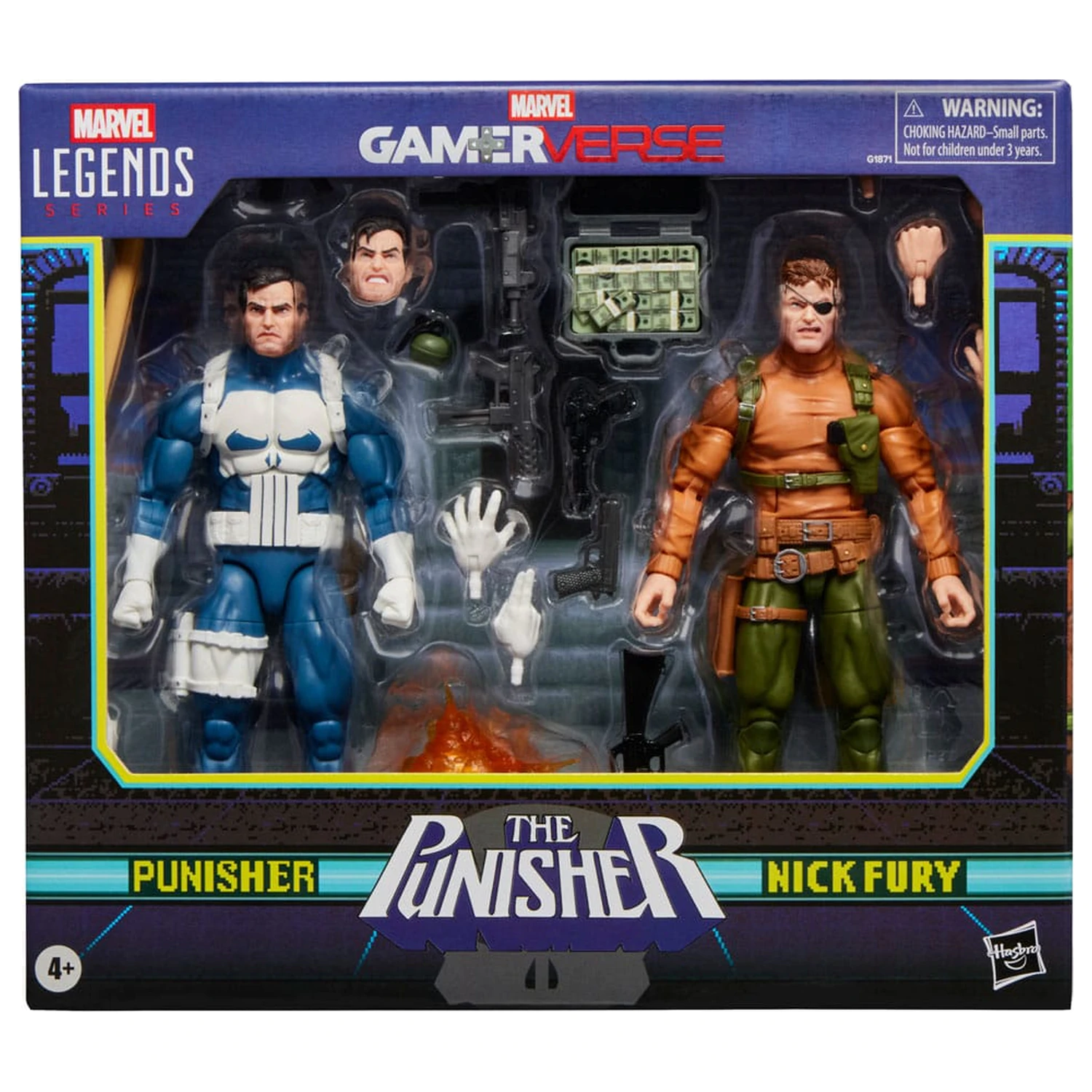 The Punisher Marvel Legends Gamerverse akcijska figura 2-paket Punisher & Nick Fury 15 cm fotografija izdelka