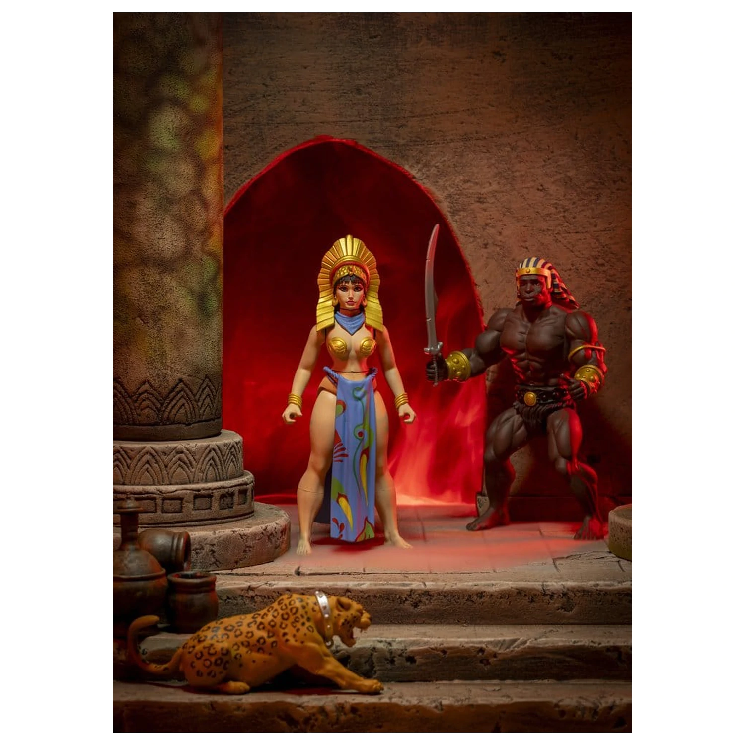The Savage World of Frazetta akcijska figura set Egyptian Queen & The Guard (Museum Edition) 14 cm fotografija izdelka