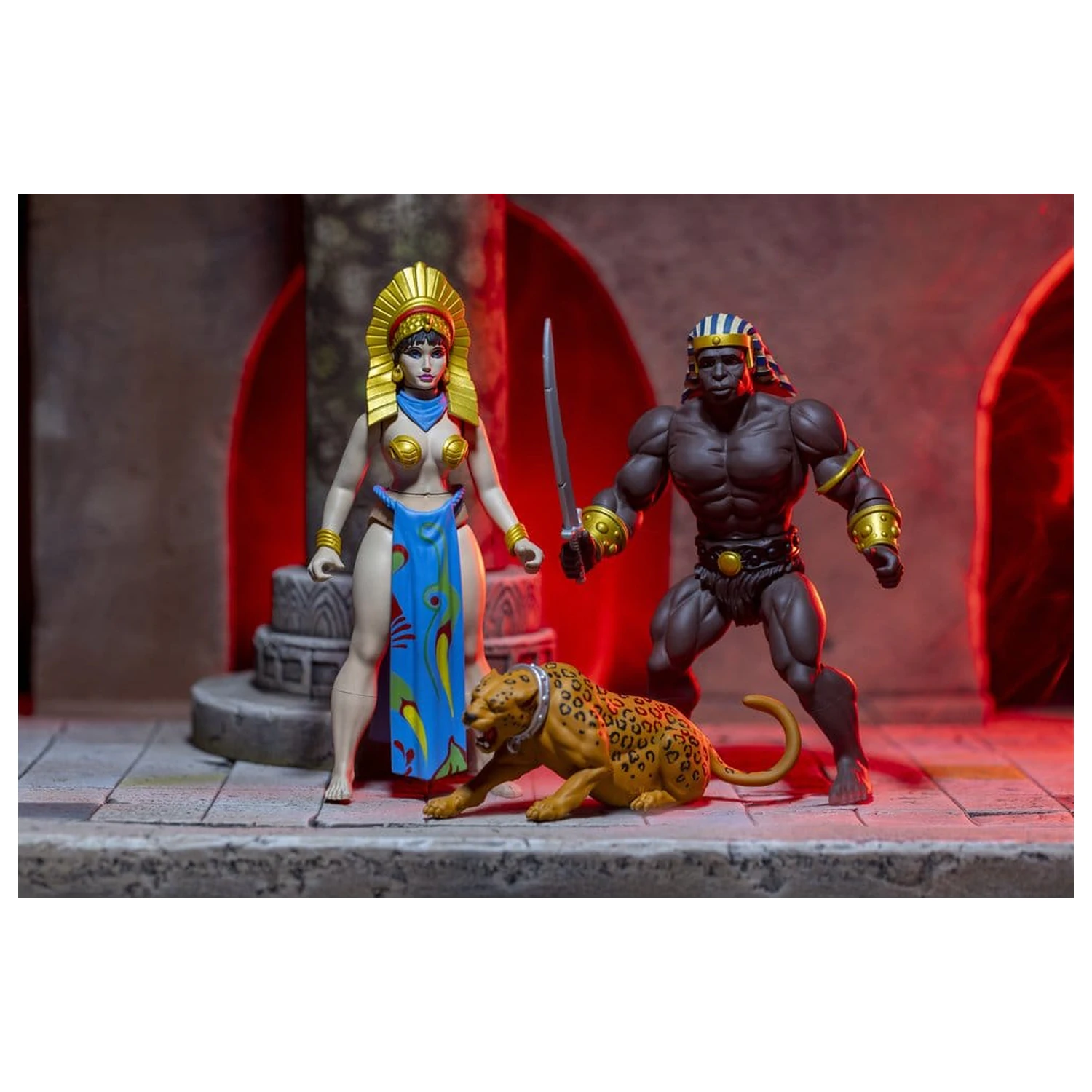 The Savage World of Frazetta akcijska figura set Egyptian Queen & The Guard (Museum Edition) 14 cm fotografija izdelka