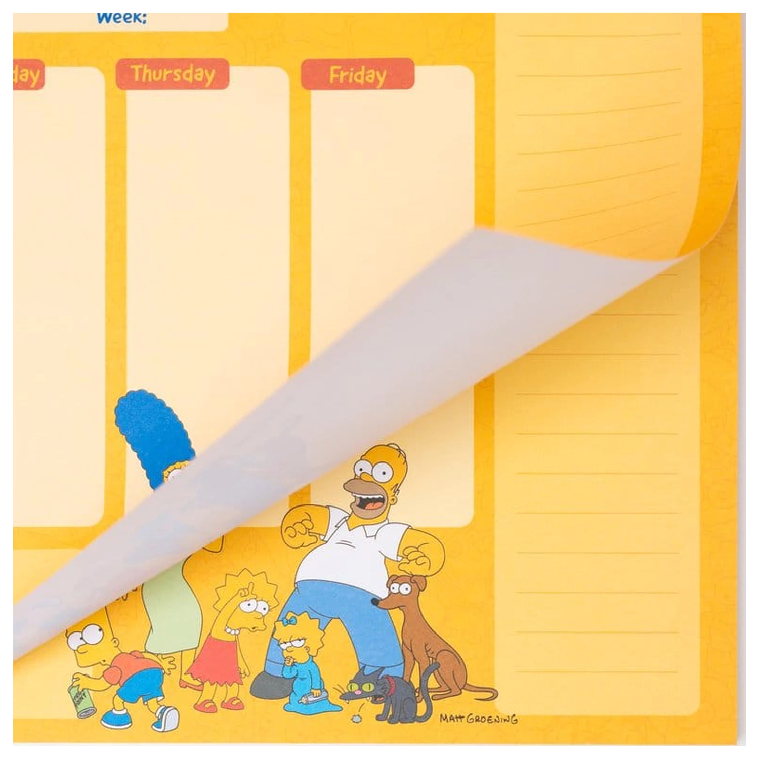 The Simpsons tedenski planer A4 fotografija izdelka