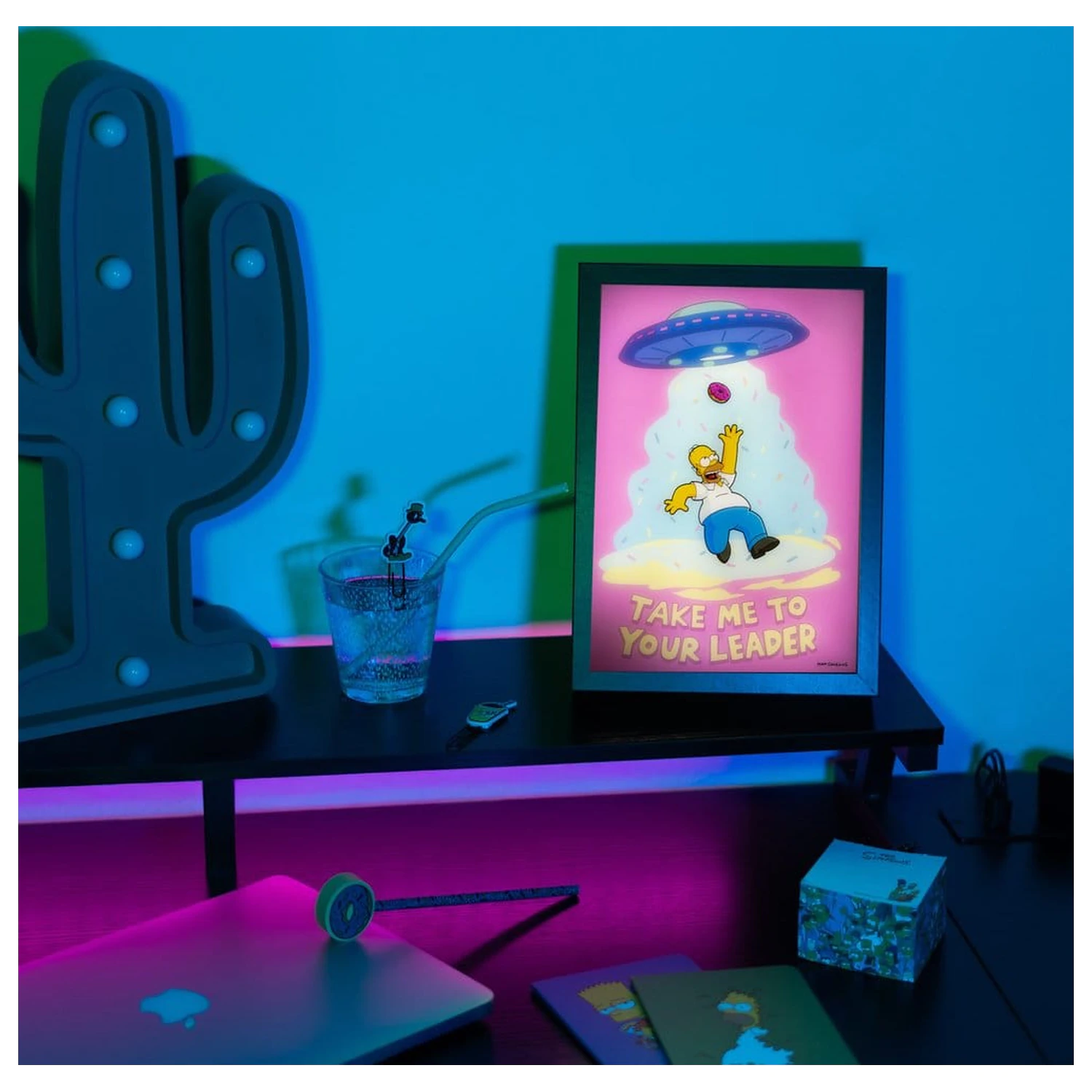 The Simpsons Uokvirjen LED Plakat 20 x 28 cm fotografija izdelka