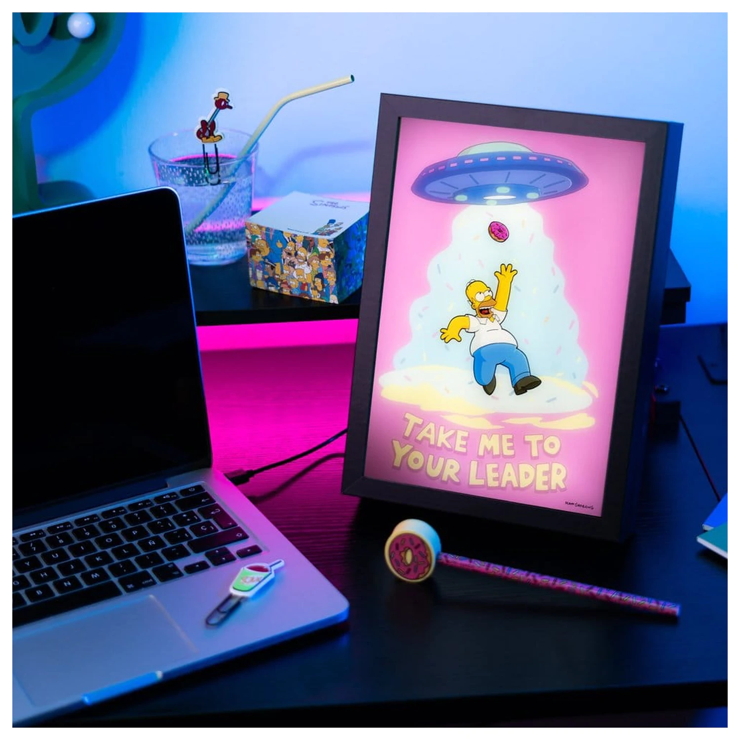 The Simpsons Uokvirjen LED Plakat 20 x 28 cm fotografija izdelka